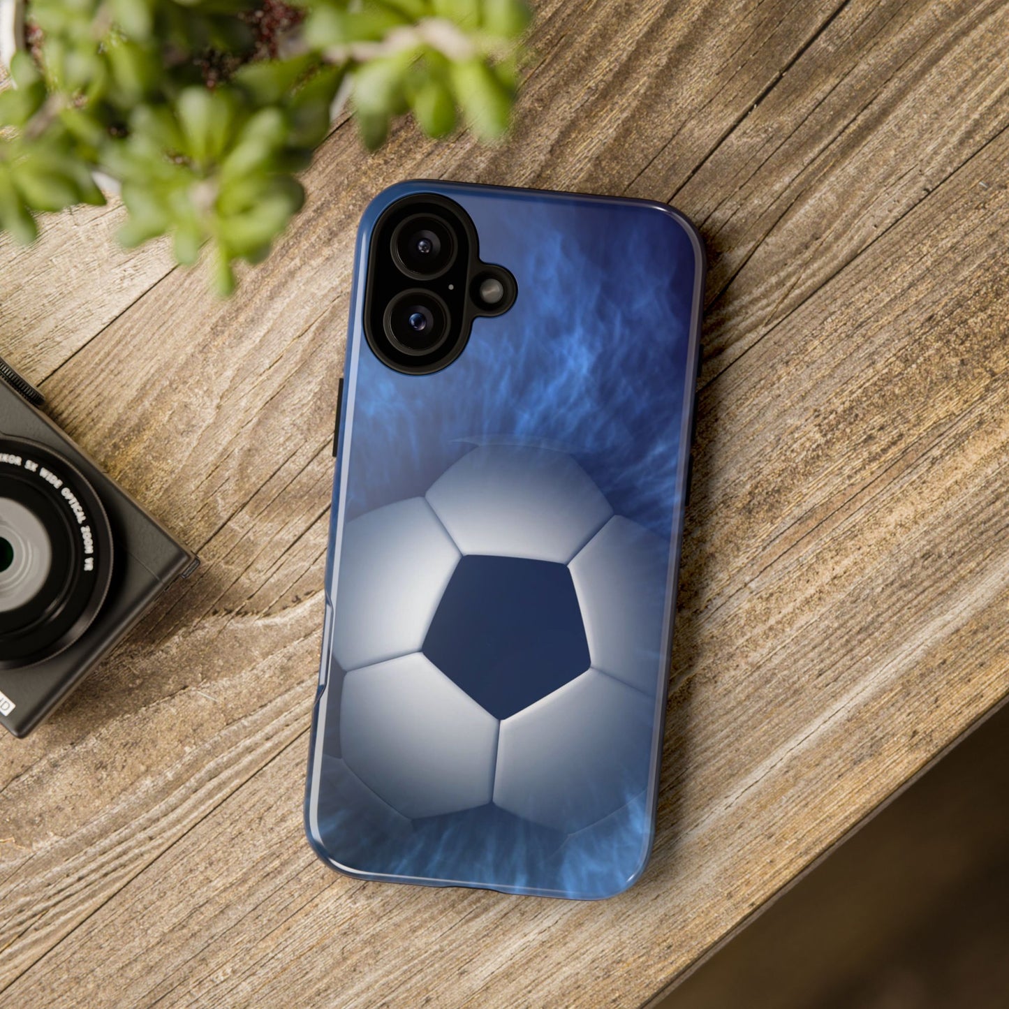 Soccer Phone Case - Tough Cases, Sports Phone Cover, Football Lover Gift, Durable Case, Blue Soccer Design
