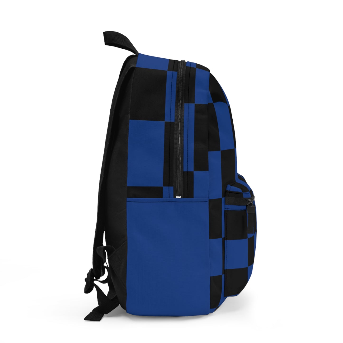 Stylish Blue Checkered Backpack - Trendy School Bag, Casual Daypack, Gift for Students, Graphic Backpack, Modern Travel Accessories