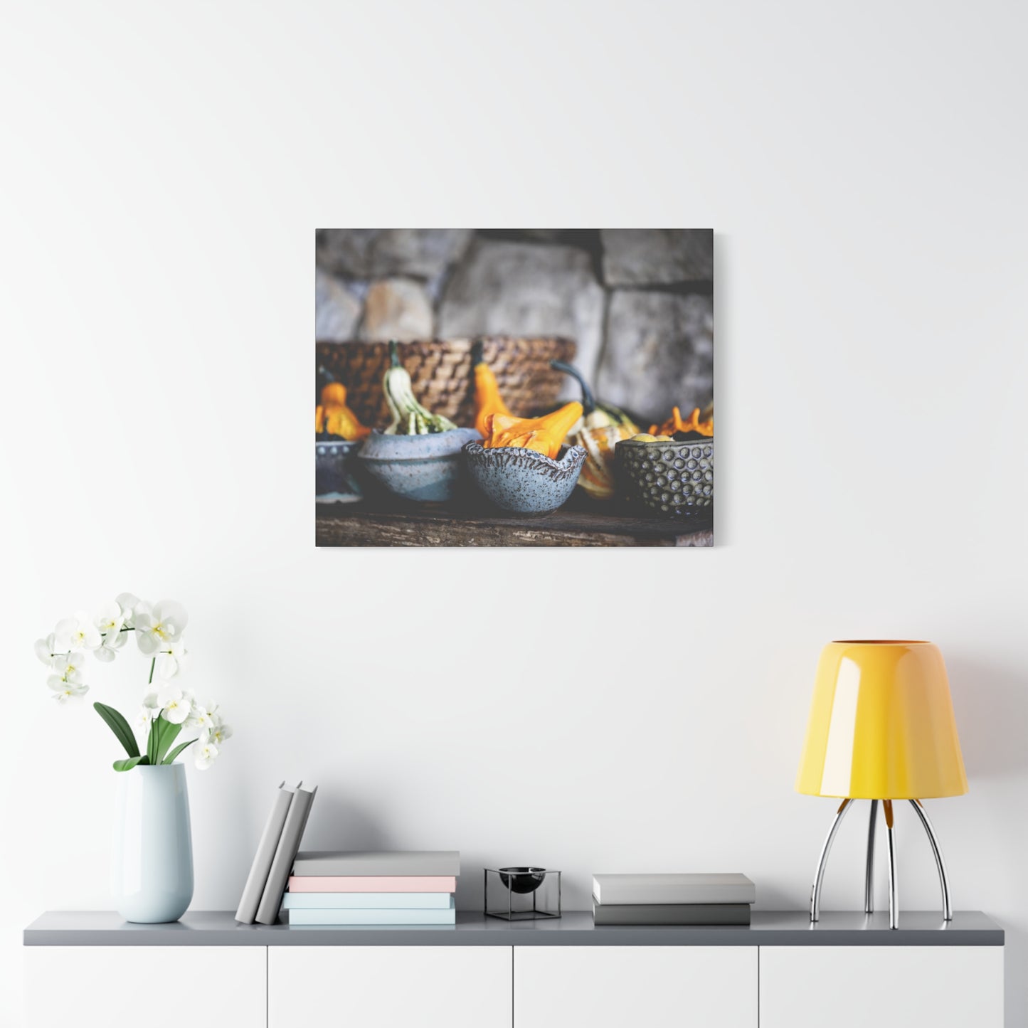 Rustic Canvas Wall Art - Autumn Harvest Decor, Farmhouse Print for Cozy Spaces, Decorative Home Accent, Gift for Nature Lovers