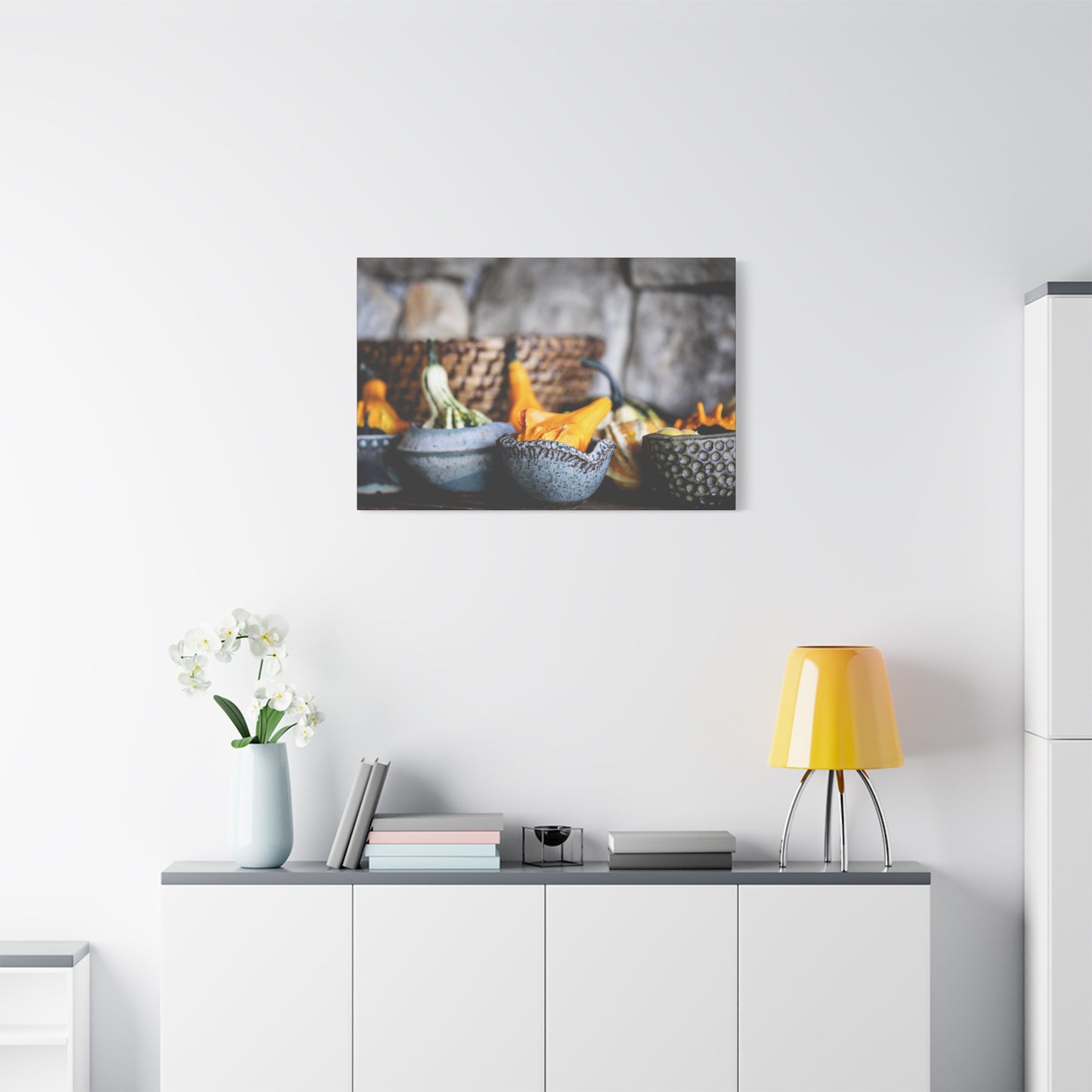 Rustic Canvas Wall Art - Autumn Harvest Decor, Farmhouse Print for Cozy Spaces, Decorative Home Accent, Gift for Nature Lovers