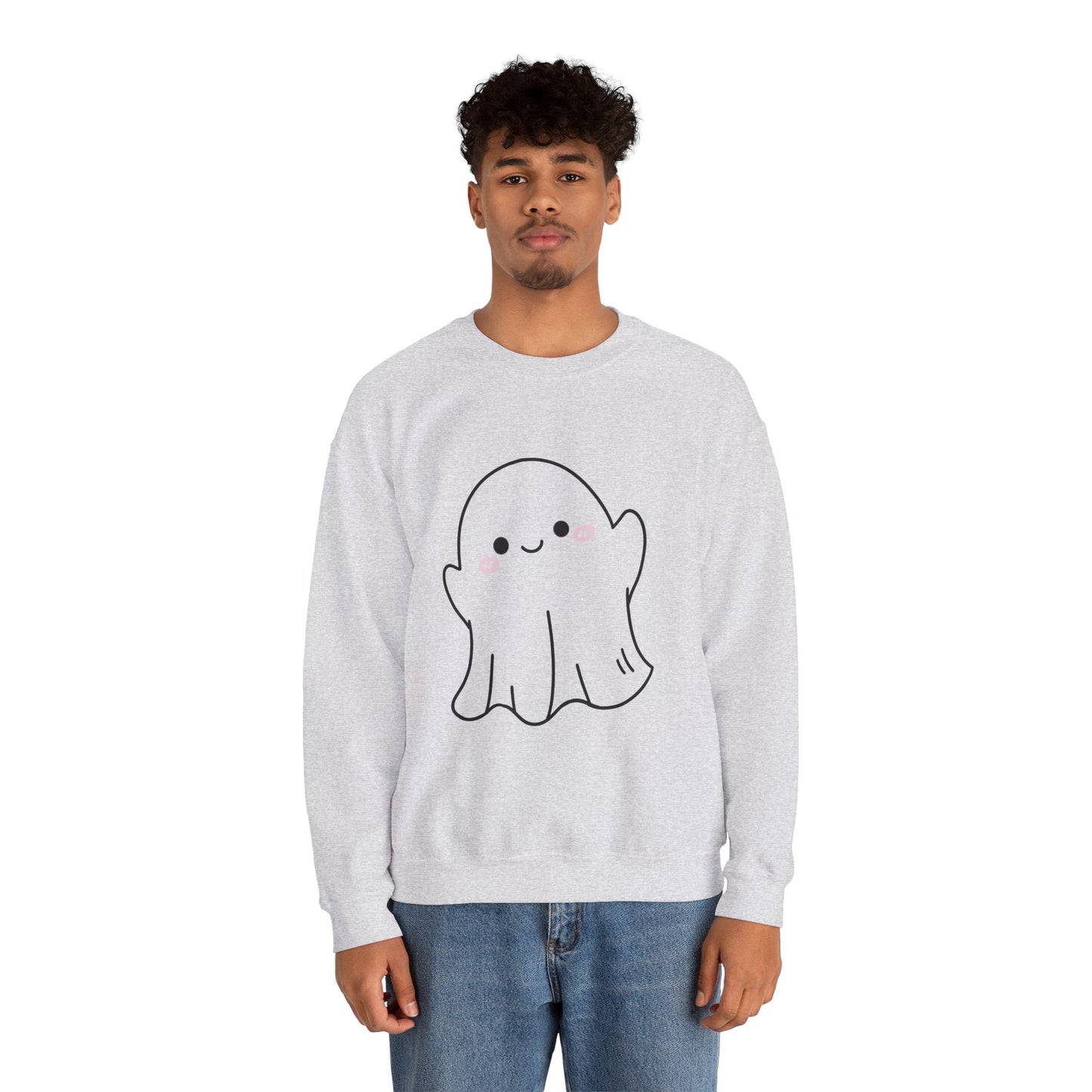 Ghosty Unisex Crewneck Sweatshirt, Halloween Gift, Cozy Pullover, Fall Fashion, Spooky Season Sweatshirt, Casual Wear