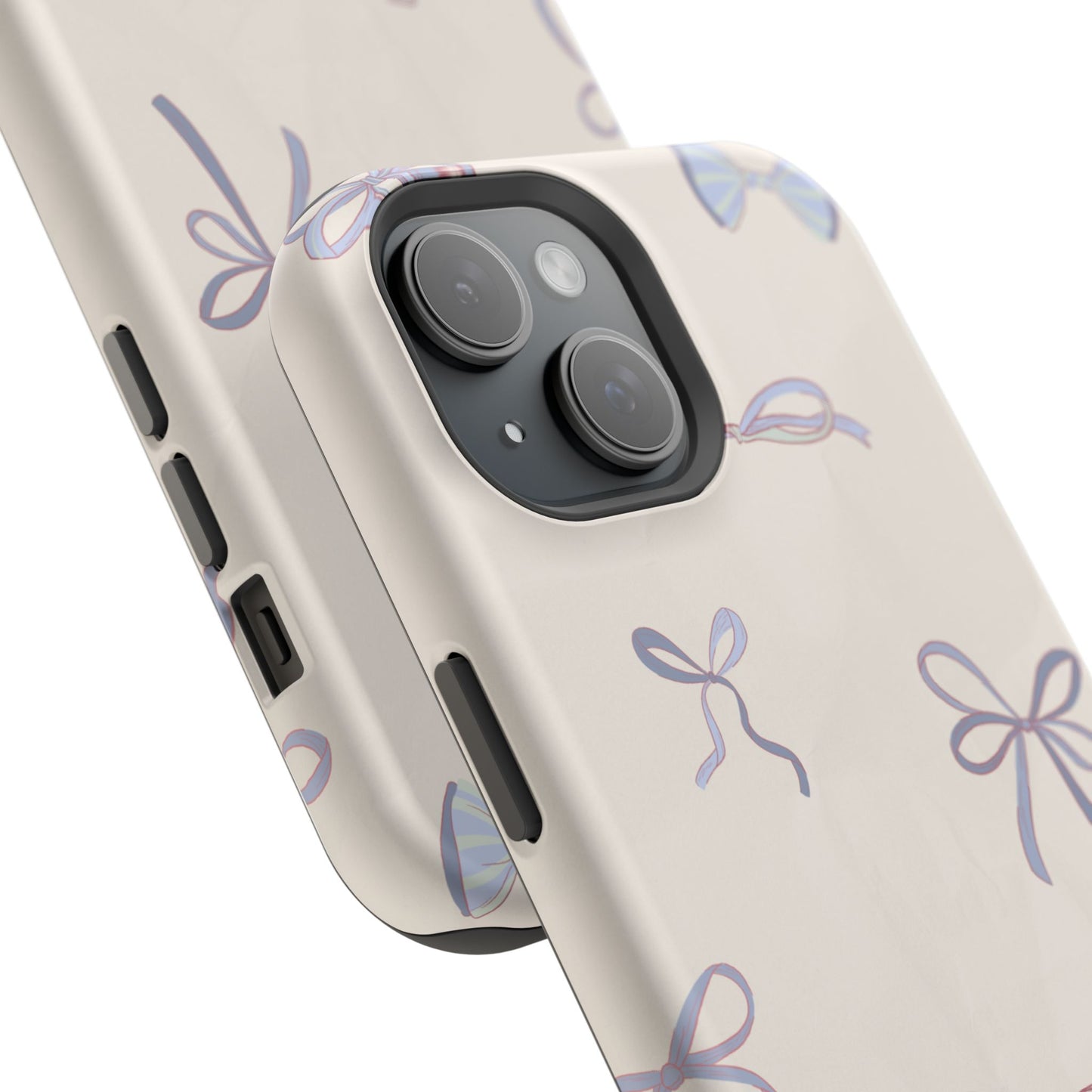 Chic Bow Pattern Magnetic Tough Cases, Stylish Phone Protection, Gift for Her, Birthday, Cute Accessories, Trendy Tech