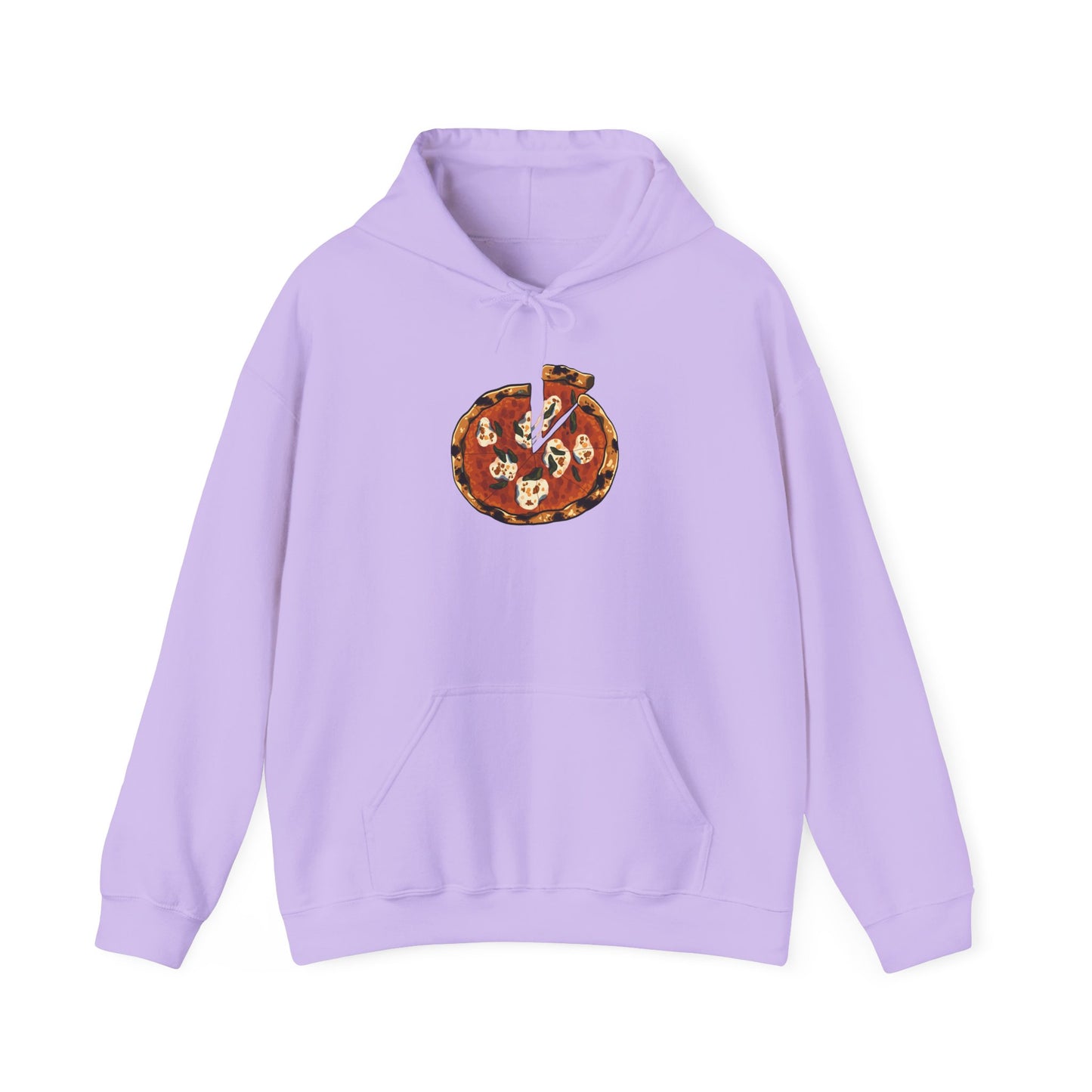Italian Pizza Unisex Hooded Sweatshirt with Floral Design, Perfect for Everyday Wear, Gift for Friends, Spring Fashion, Casual Comfort