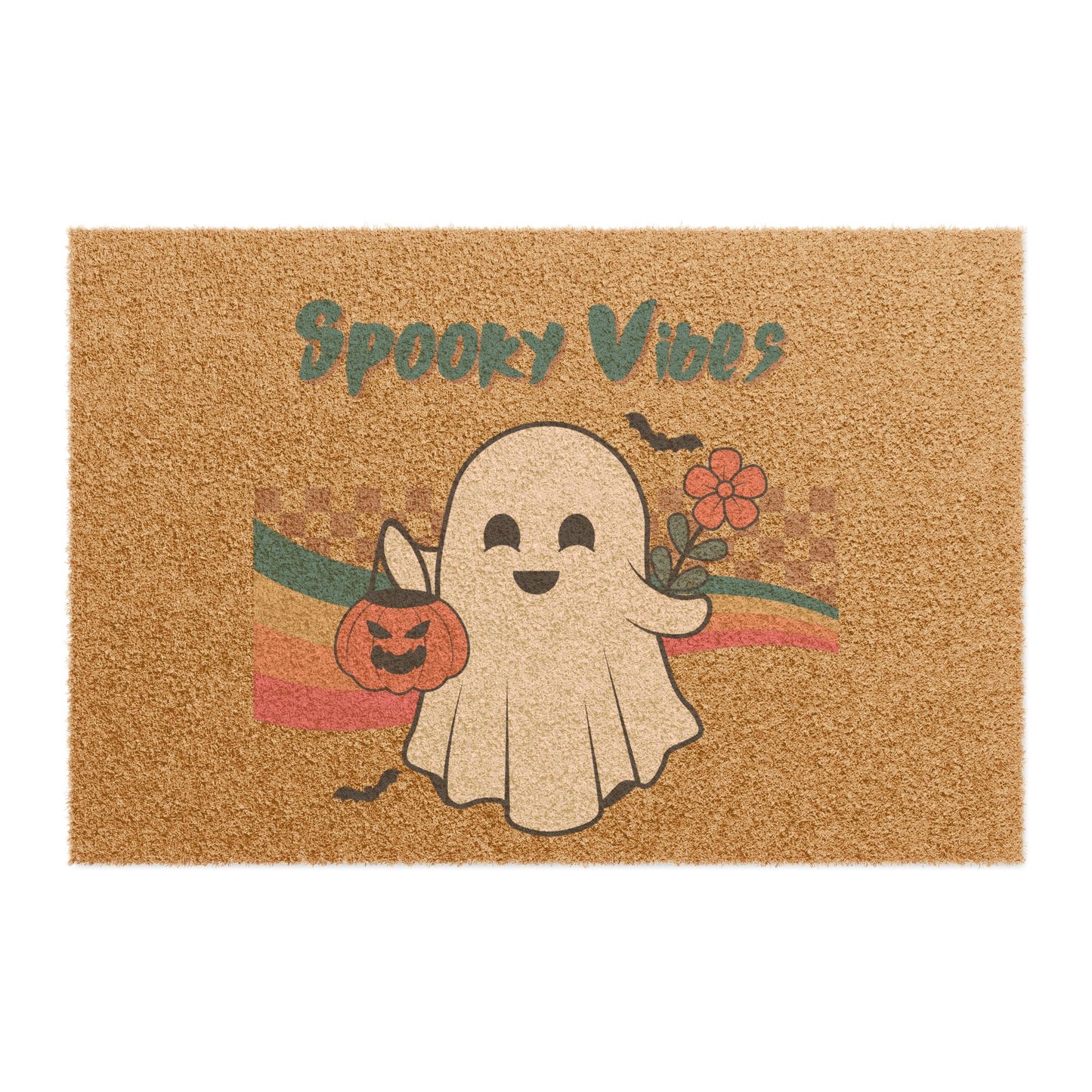Spooky Ghost Doormat | Halloween Decor, Fall Welcome Mat, Cute Entryway Rug, Seasonal Home Accent, Party Decoration
