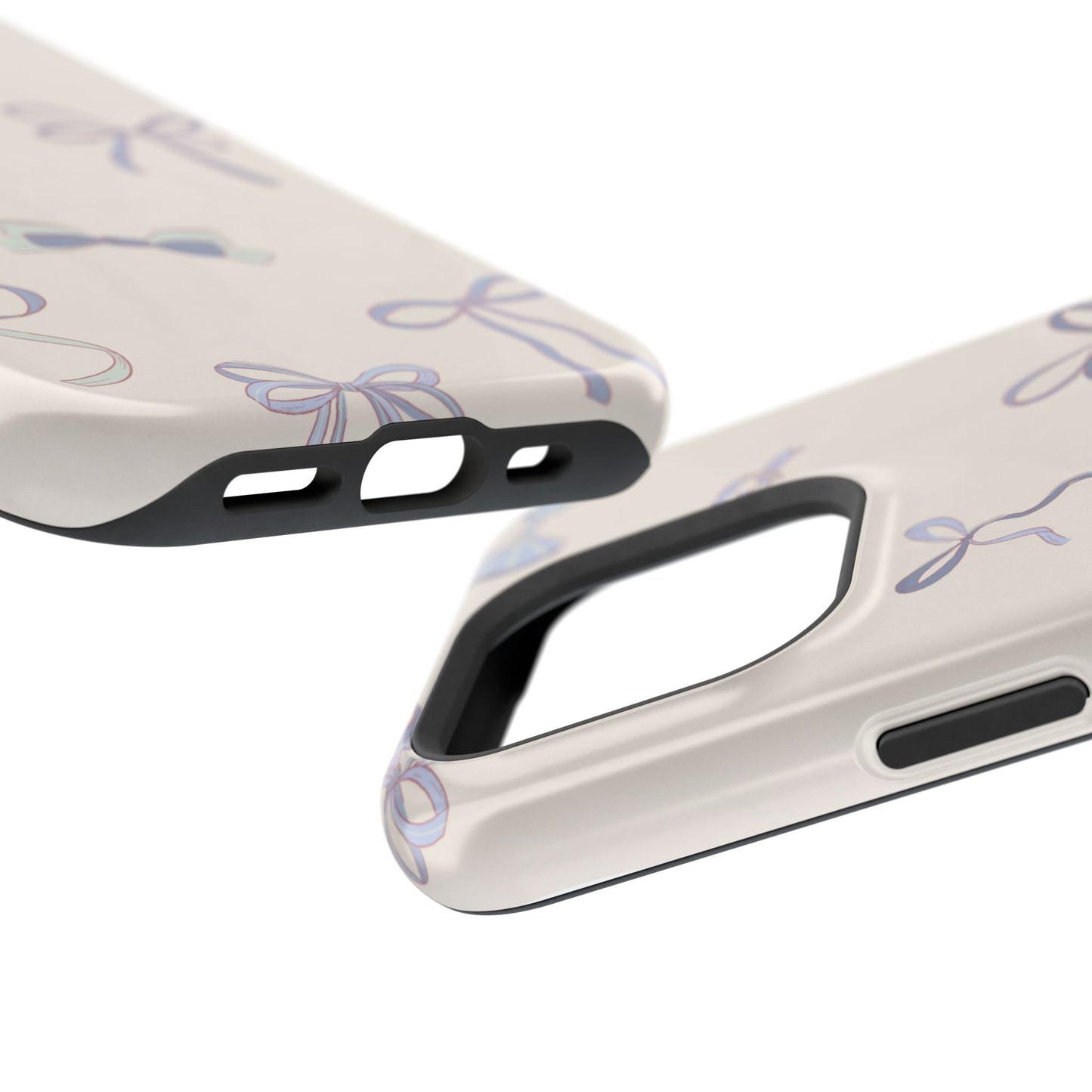 Chic Bow Pattern Magnetic Tough Cases, Stylish Phone Protection, Gift for Her, Birthday, Cute Accessories, Trendy Tech