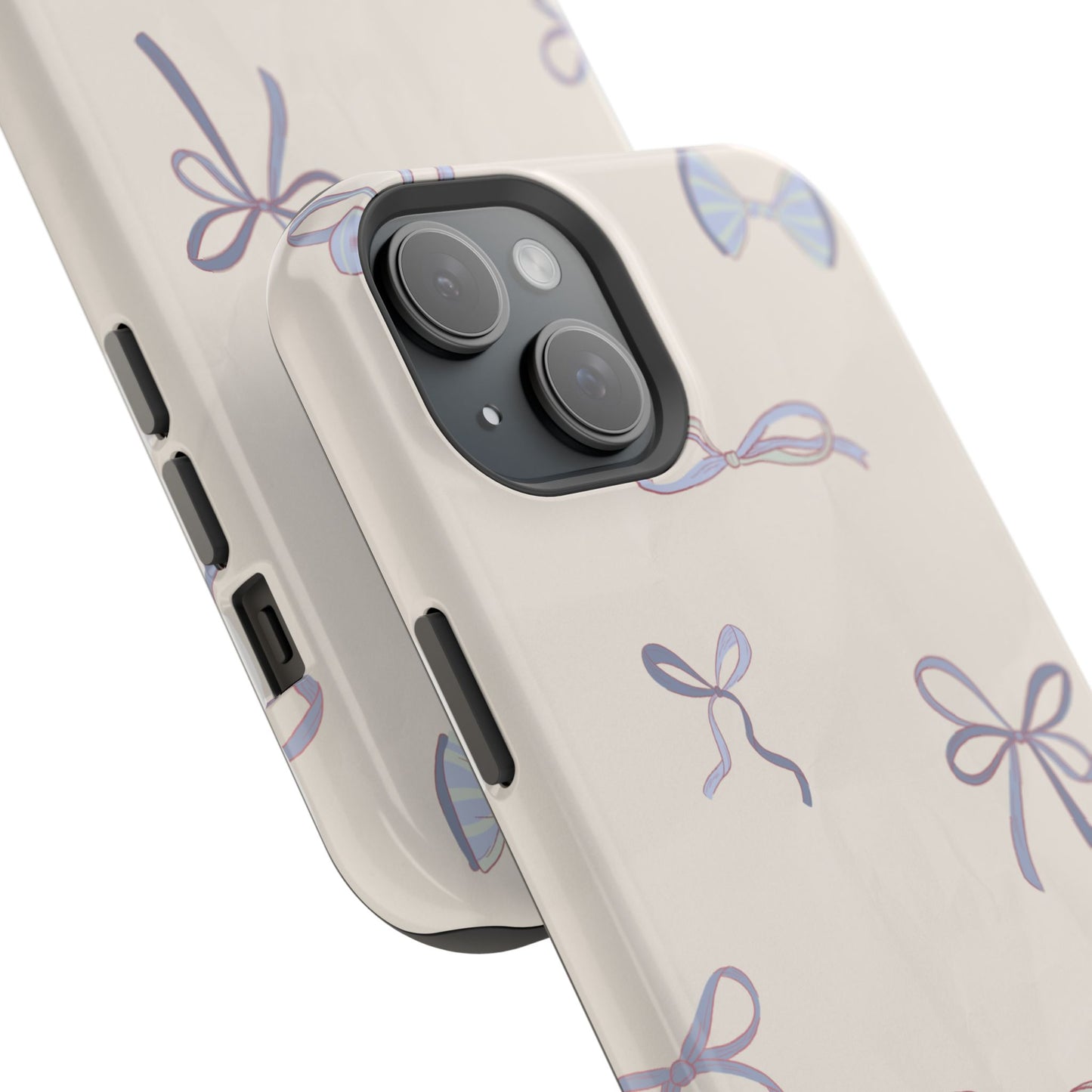 Chic Bow Pattern Magnetic Tough Cases, Stylish Phone Protection, Gift for Her, Birthday, Cute Accessories, Trendy Tech