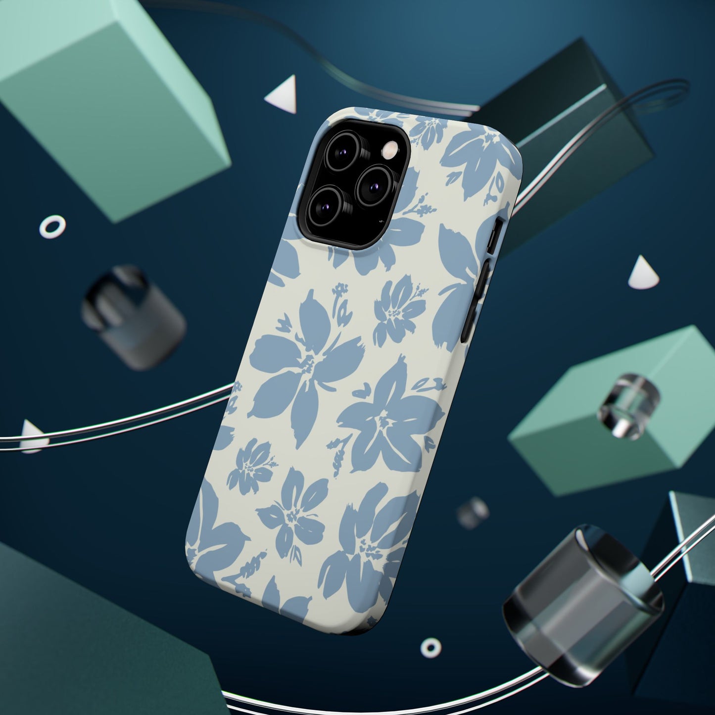 Floral Magnetic Tough Case - Stylish Protection for Your Phone