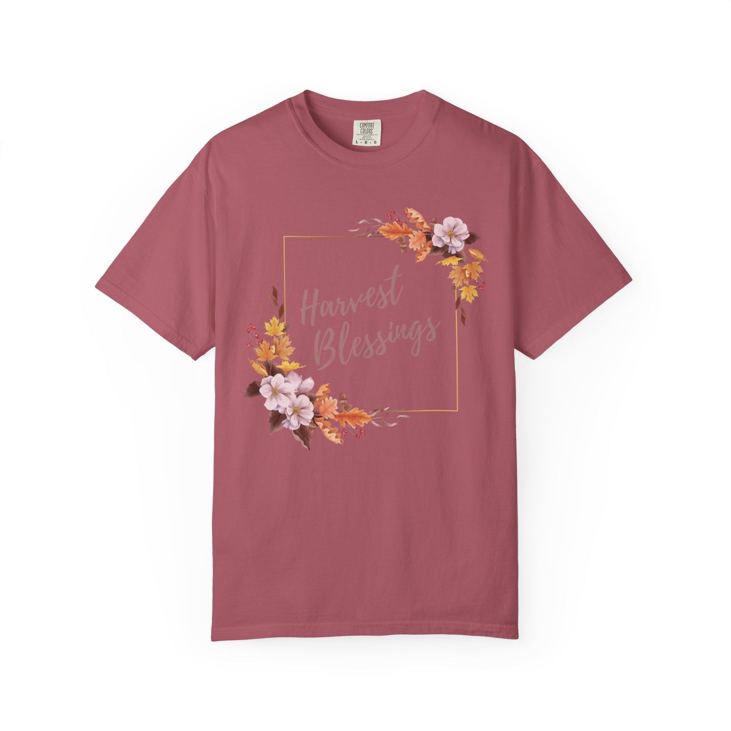Harvest Blessings T-Shirt, Floral Unisex Tee, Autumn Gift, Thanksgiving Shirt, Cute Casual Wear, Boho Style Top