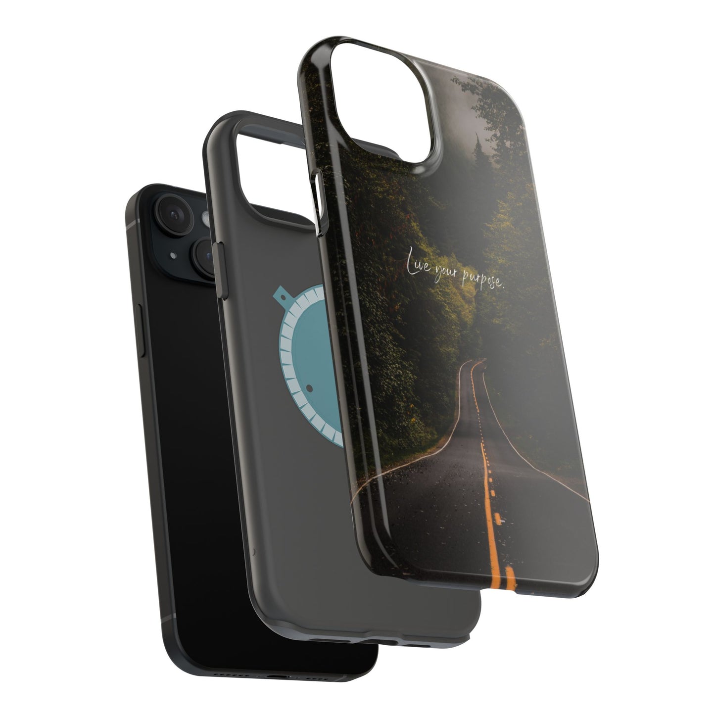 Inspirational Magnetic Tough Case - 'Live Your Purpose' Nature Design for iPhone