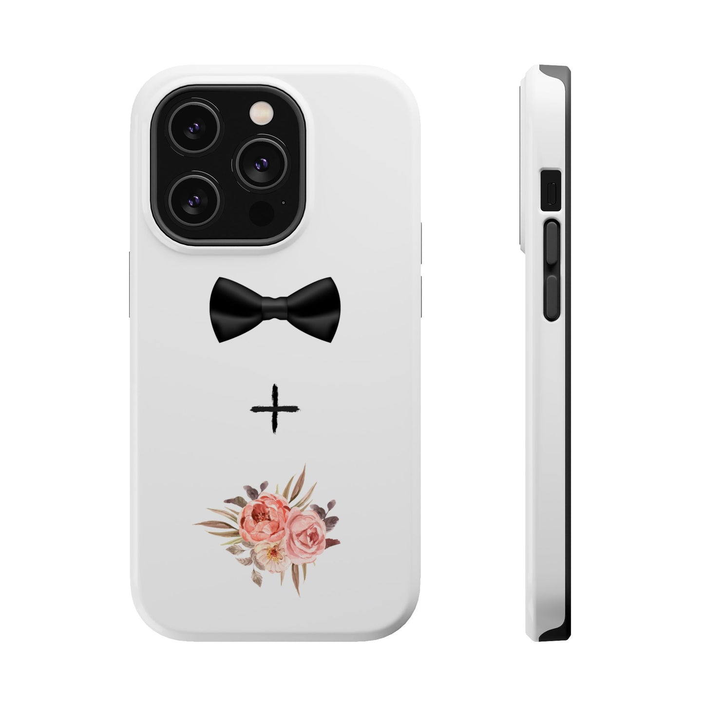 Floral Bow Tie Magnetic Tough Case - Elegant Phone Protection