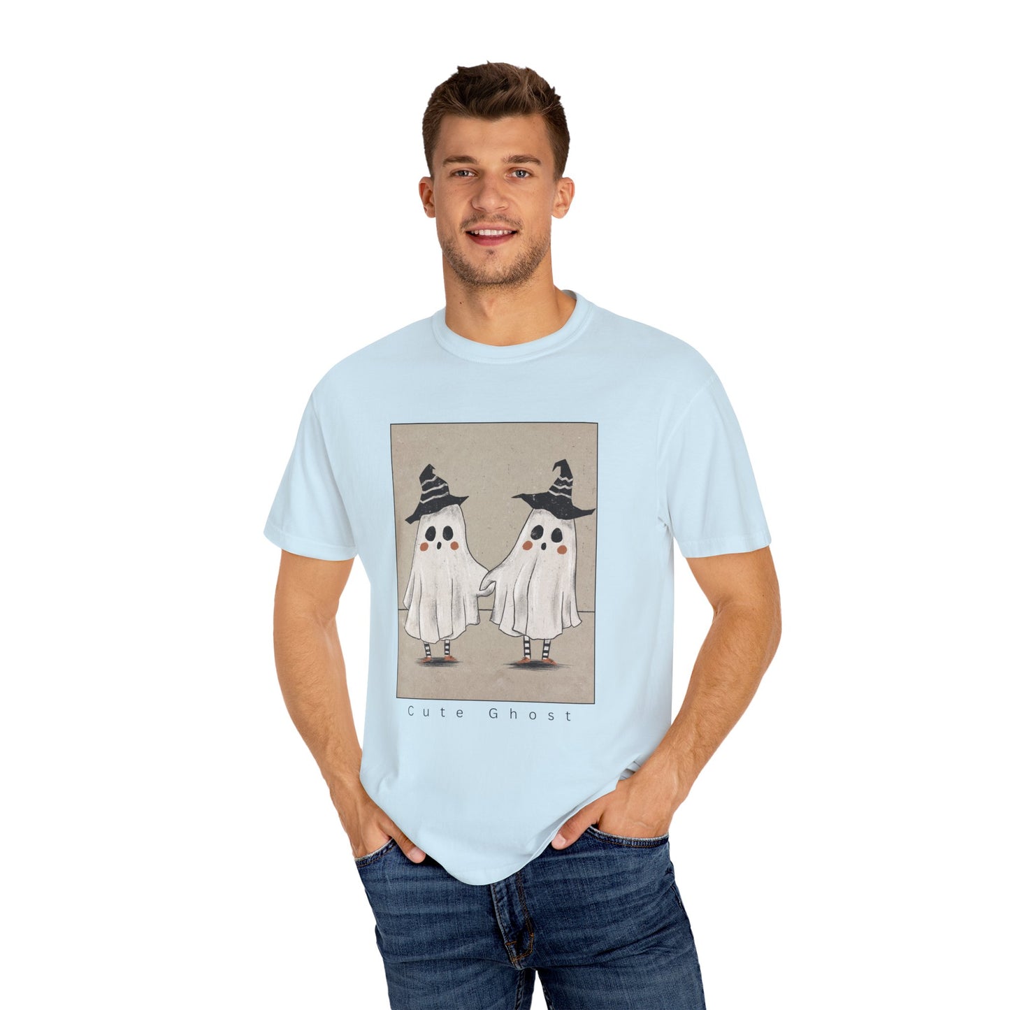 Spooky Ghosts Unisex T-Shirt, Halloween Shirt, Funny Fright Shirt, Ghost Humor Tee, Casual Halloween Apparel