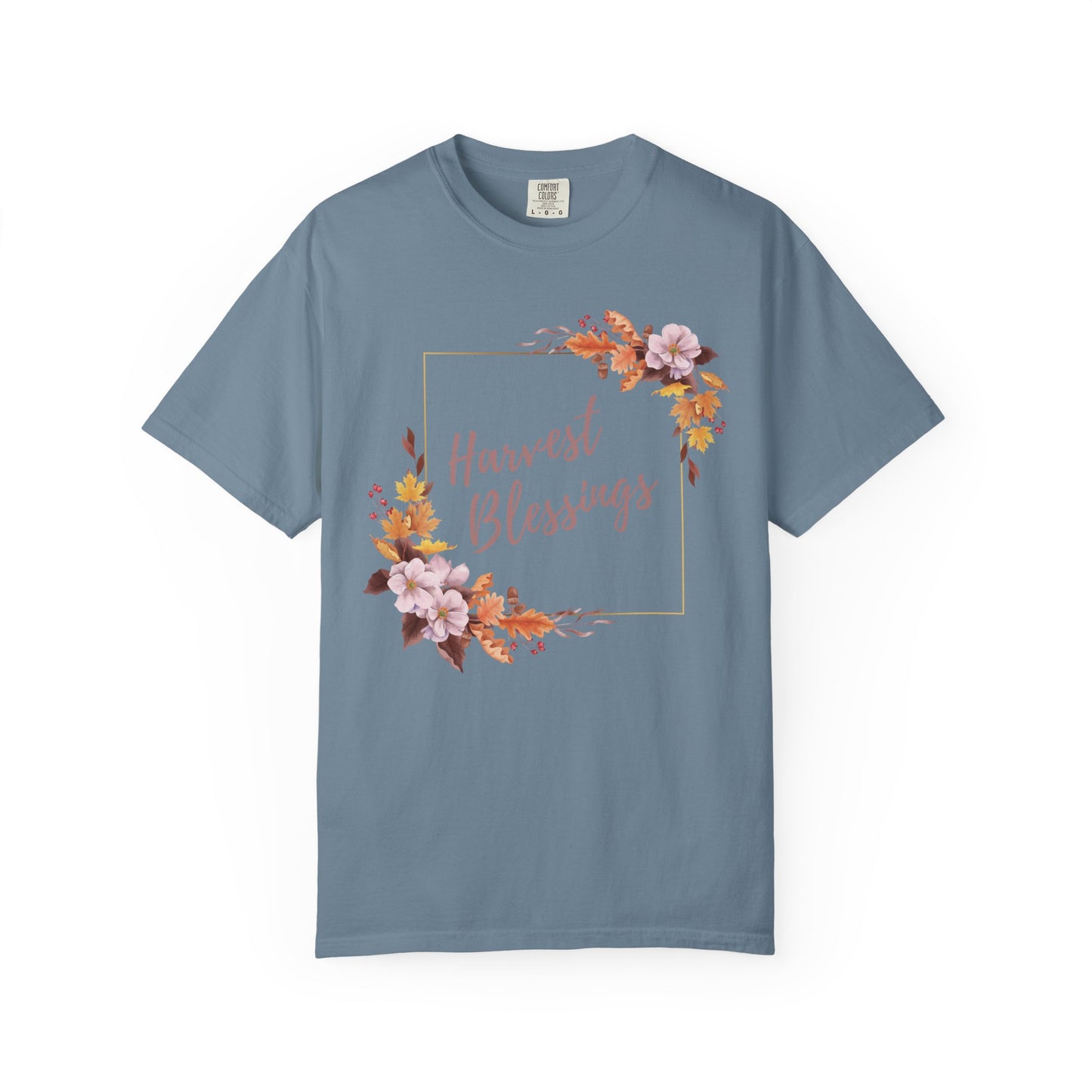 Harvest Blessings T-Shirt, Floral Unisex Tee, Autumn Gift, Thanksgiving Shirt, Cute Casual Wear, Boho Style Top