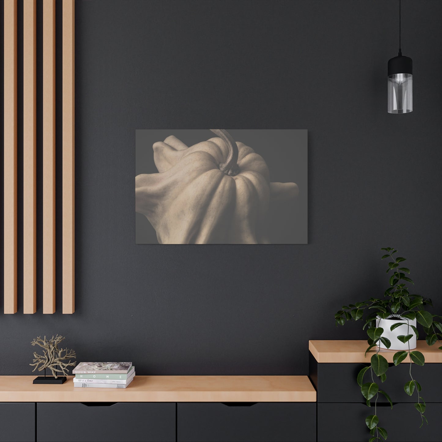 Elegant Pumpkin Canvas Art, Rustic Home Decor, Modern Wall Art, Fall Decor, Thanksgiving Gift, Autumn Vibes, Minimalist Design
