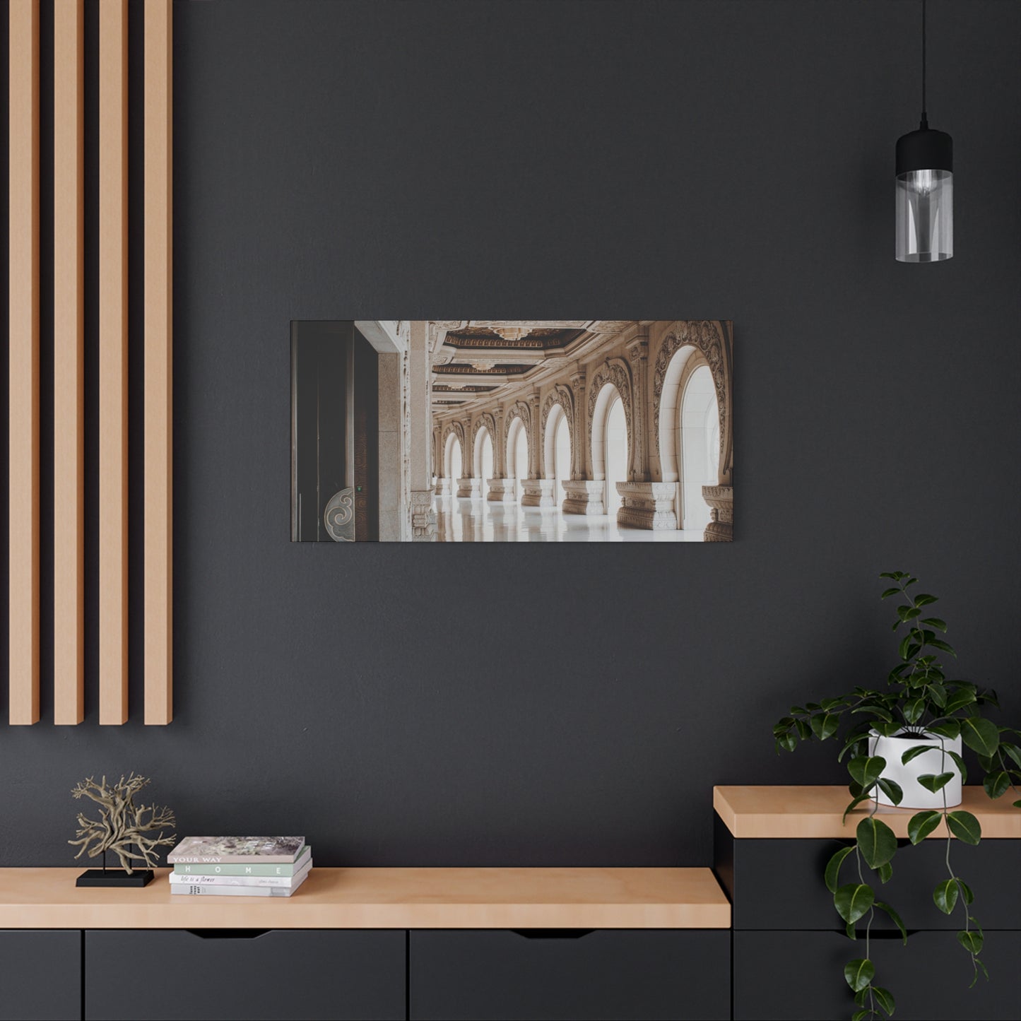 Elegant Stretched Canvas Art, Wall Decor, Home Decor, Living Room Art, Gallery Wall Piece, Statement Art, Architecture Decor