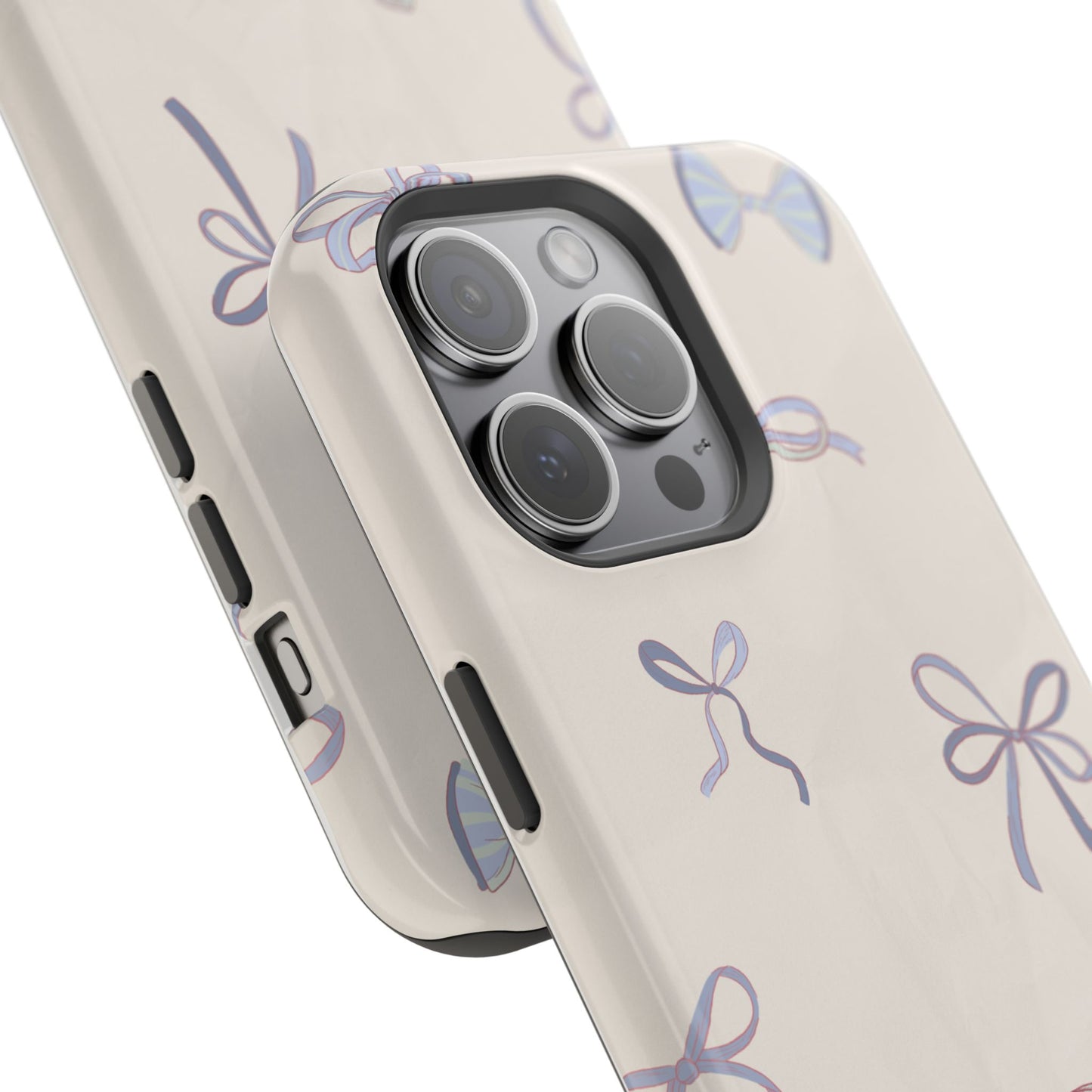 Chic Bow Pattern Magnetic Tough Cases, Stylish Phone Protection, Gift for Her, Birthday, Cute Accessories, Trendy Tech