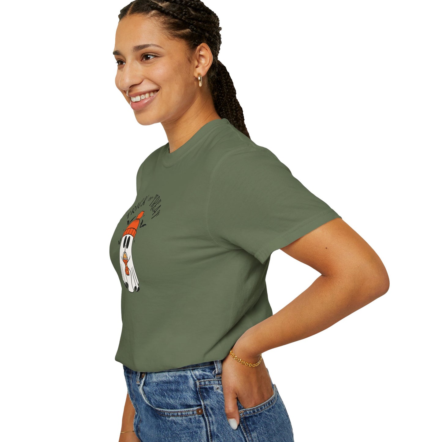 Cute Halloween Ghost T-Shirt, Unisex Halloween Tee, Trick or Treat Shirt, Halloween Gift, Fall Fashion