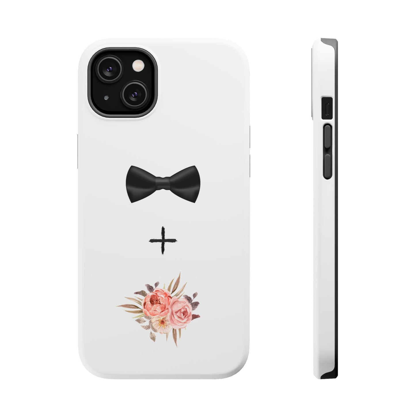 Floral Bow Tie Magnetic Tough Case - Elegant Phone Protection