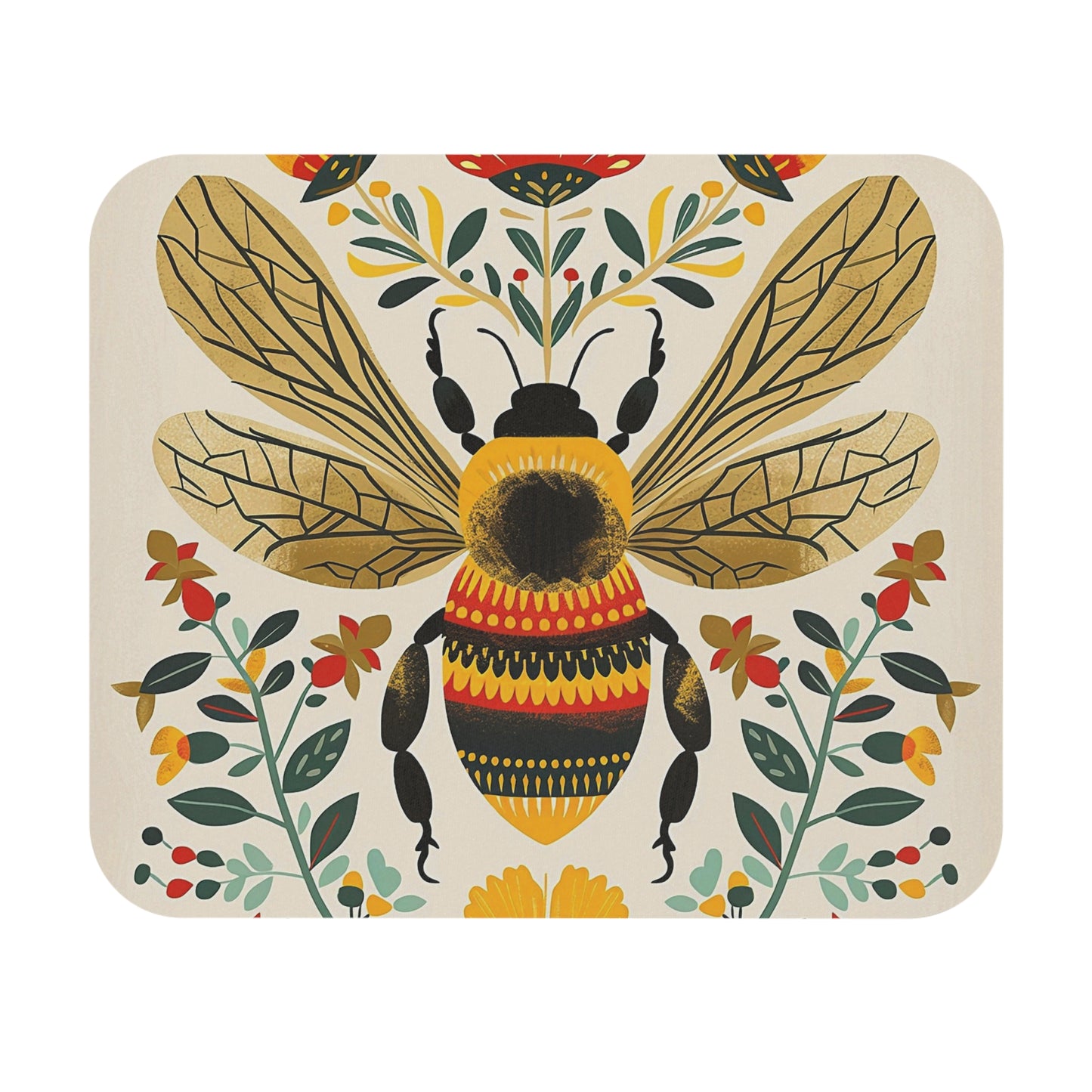 Bee-Themed Decorative Mouse Pad - Nature-Inspired Office Decor for Gardening Lovers