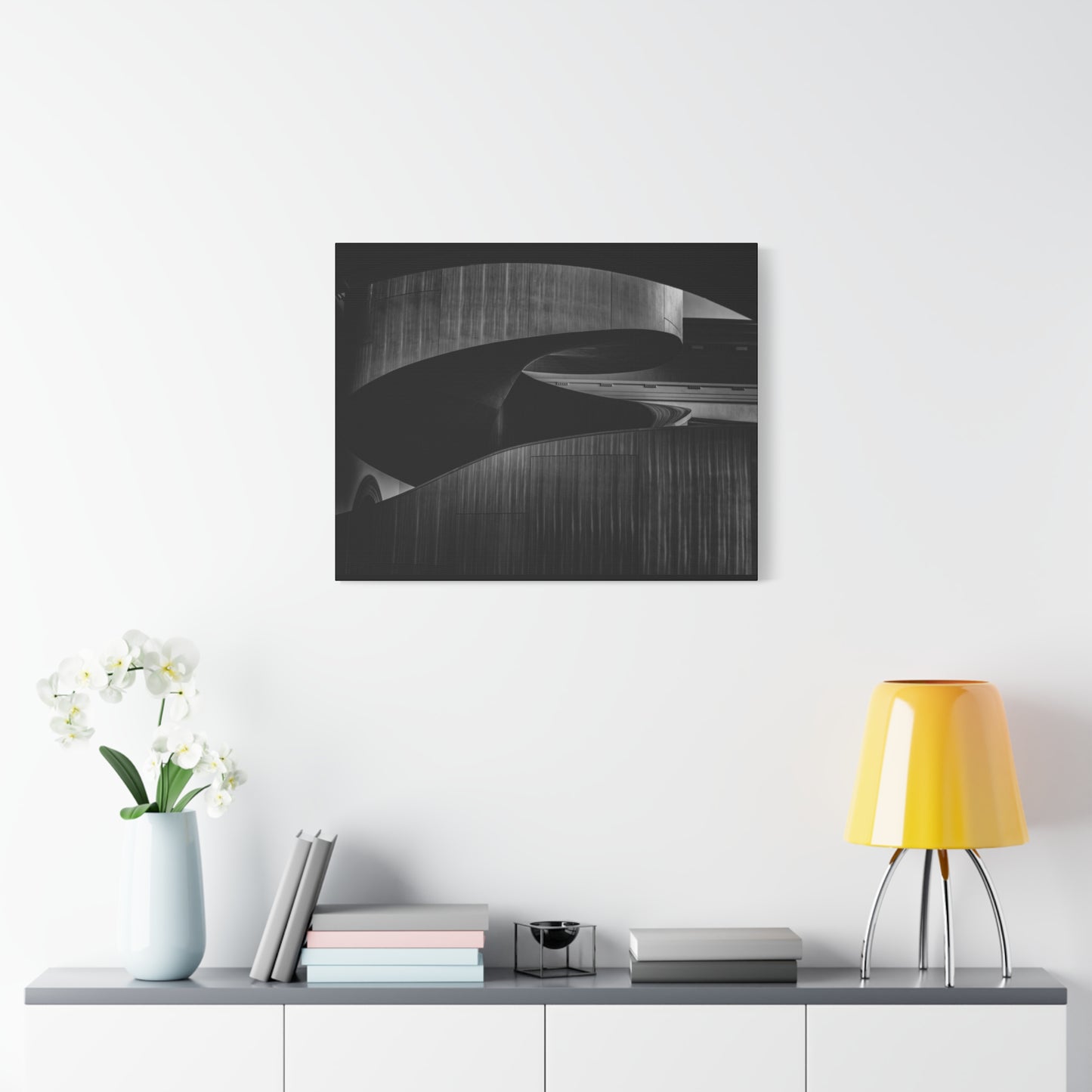 Stylish Matte Canvas Wall Art, Modern Home Decor, Black and White Artwork, Abstract Canvas Print, Contemporary Living Room Decor