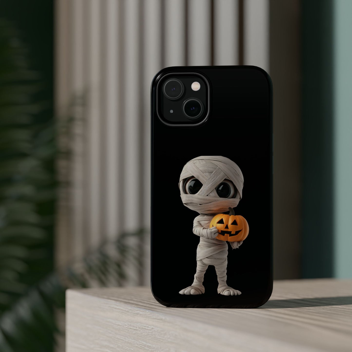 Halloween Mummy Pumpkin Phone Case, Cute Monster Tough Cover, Fall Festivities Accessory, Spooky Kid-Friendly Gift, Mobile Protective Gear