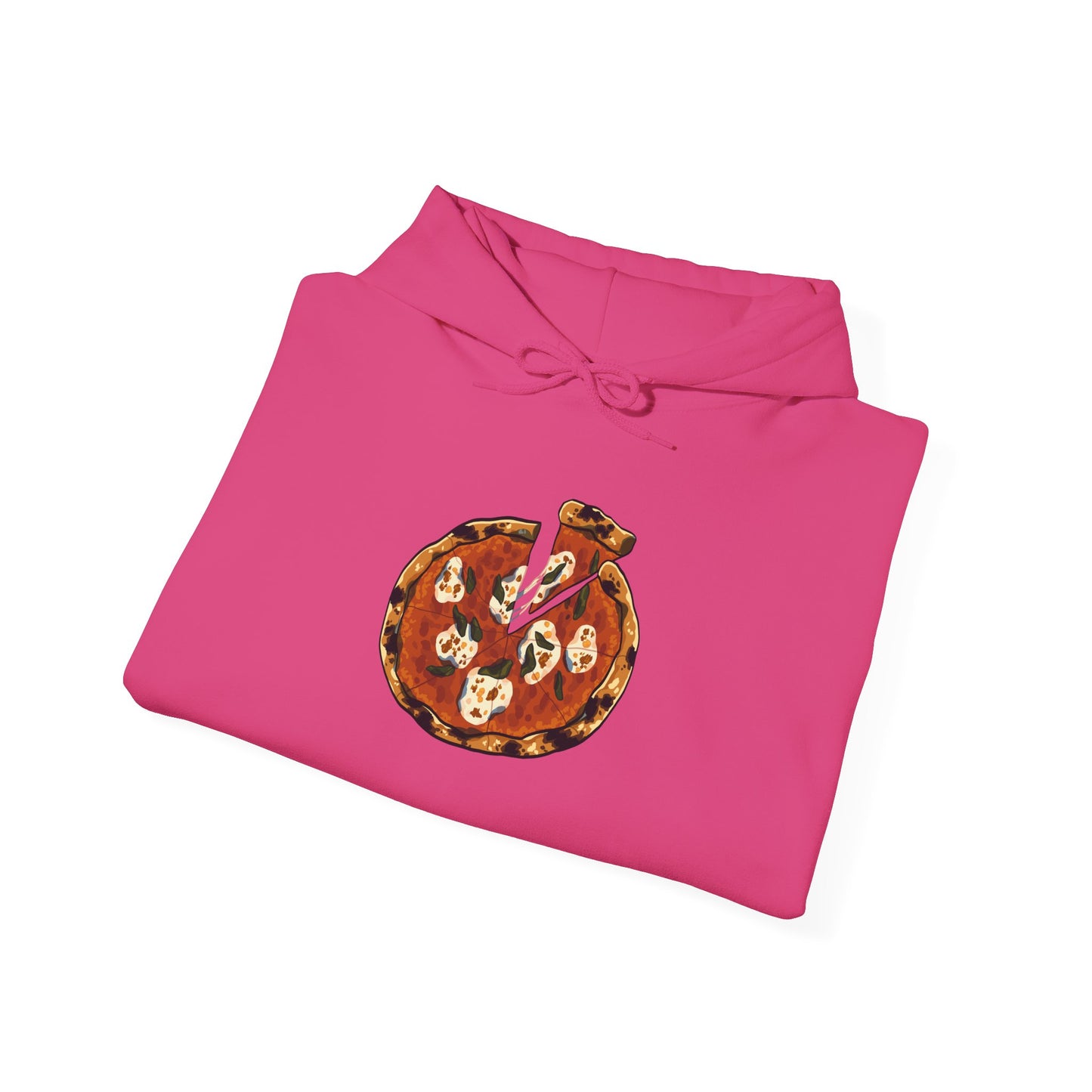 Italian Pizza Unisex Hooded Sweatshirt with Floral Design, Perfect for Everyday Wear, Gift for Friends, Spring Fashion, Casual Comfort