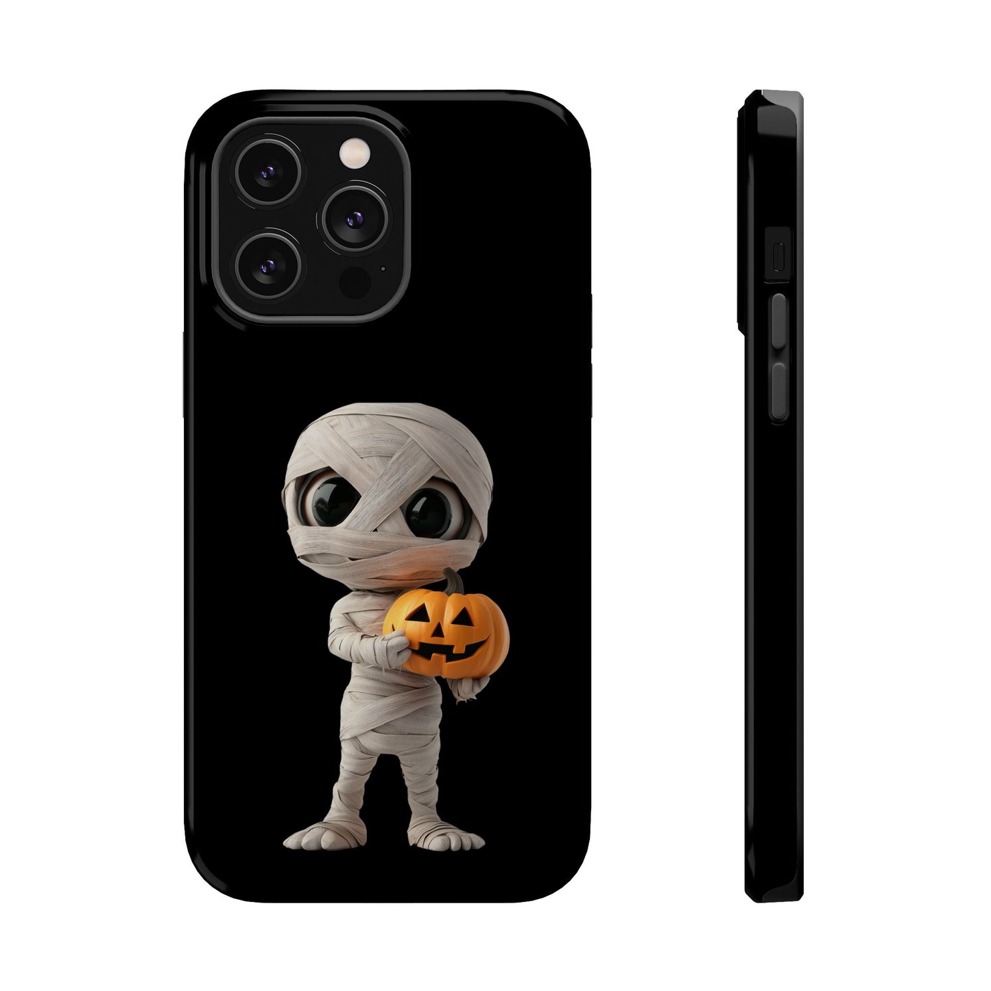 Halloween Mummy Pumpkin Phone Case, Cute Monster Tough Cover, Fall Festivities Accessory, Spooky Kid-Friendly Gift, Mobile Protective Gear