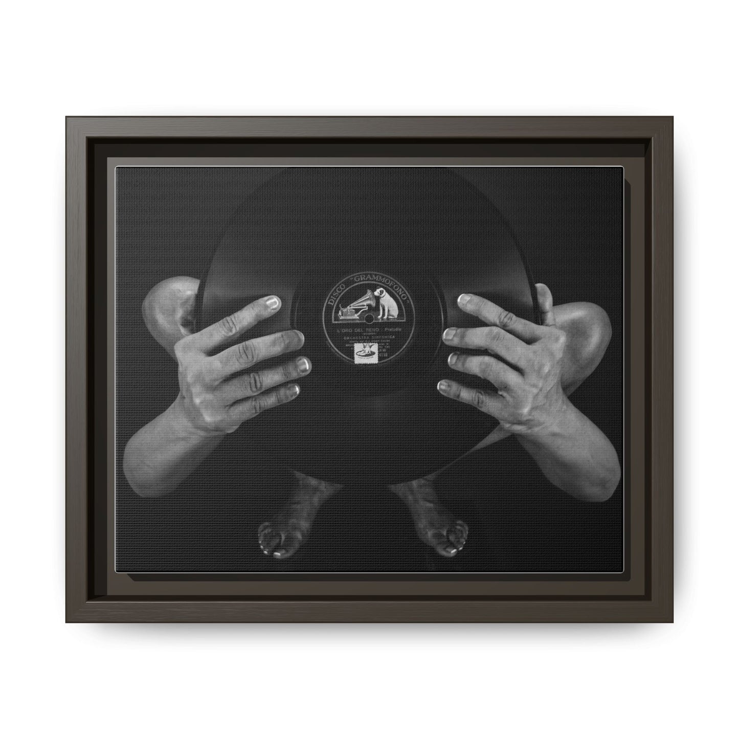 Framed Vinyl Art Print, Music Decor, Home Office Wall Art, Gift for Music Lovers, Black and White Artwork, Unique Home Decoration