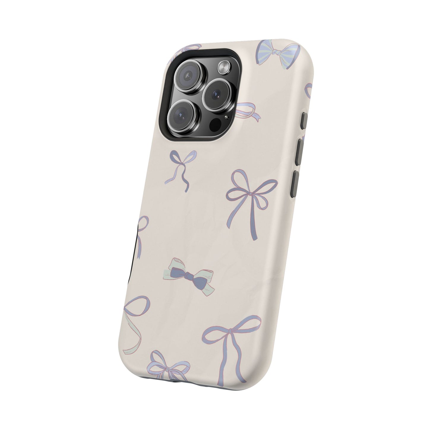 Chic Bow Pattern Magnetic Tough Cases, Stylish Phone Protection, Gift for Her, Birthday, Cute Accessories, Trendy Tech