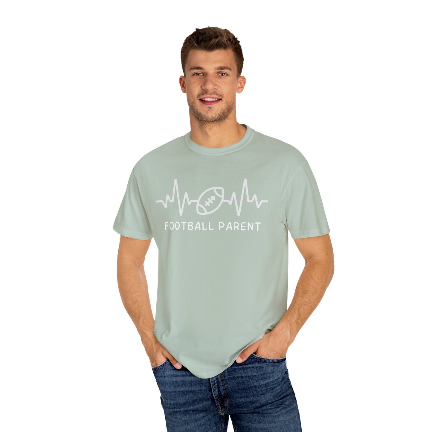 Football Parent T-Shirt - Unisex Garment-Dyed Tee, Perfect for Game Day, Father's Day, Family Gatherings, Sports Fans, Casual Wear