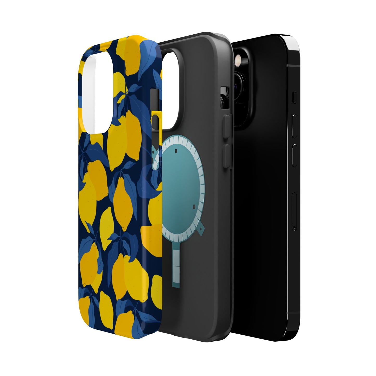 Bright Lemon Pattern Magnetic Tough Case - Vibrant Phone Protection