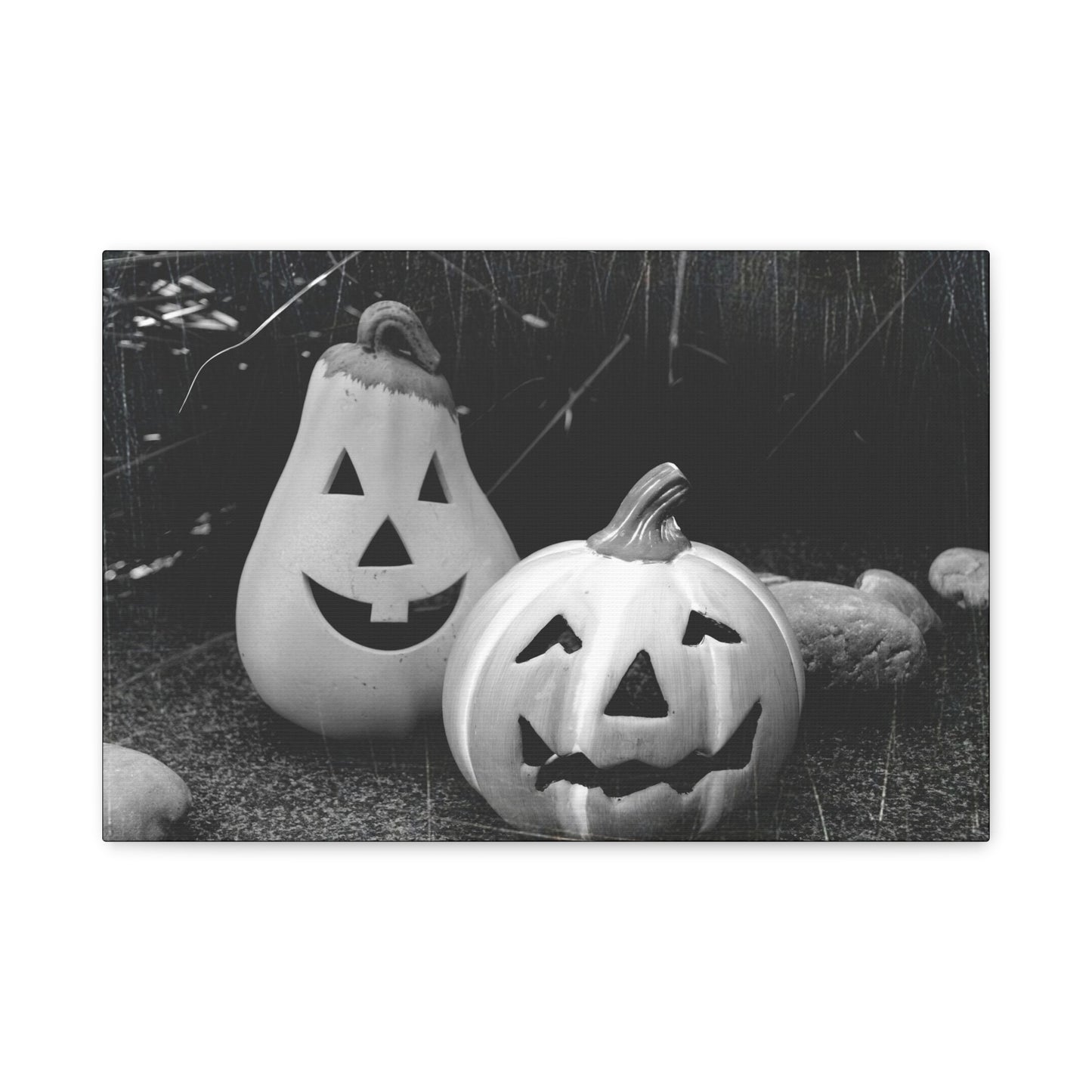 Halloween Pumpkin Canvas Wall Art, Spooky Home Decor, Fall Decoration, Autumn Art, Halloween Gift