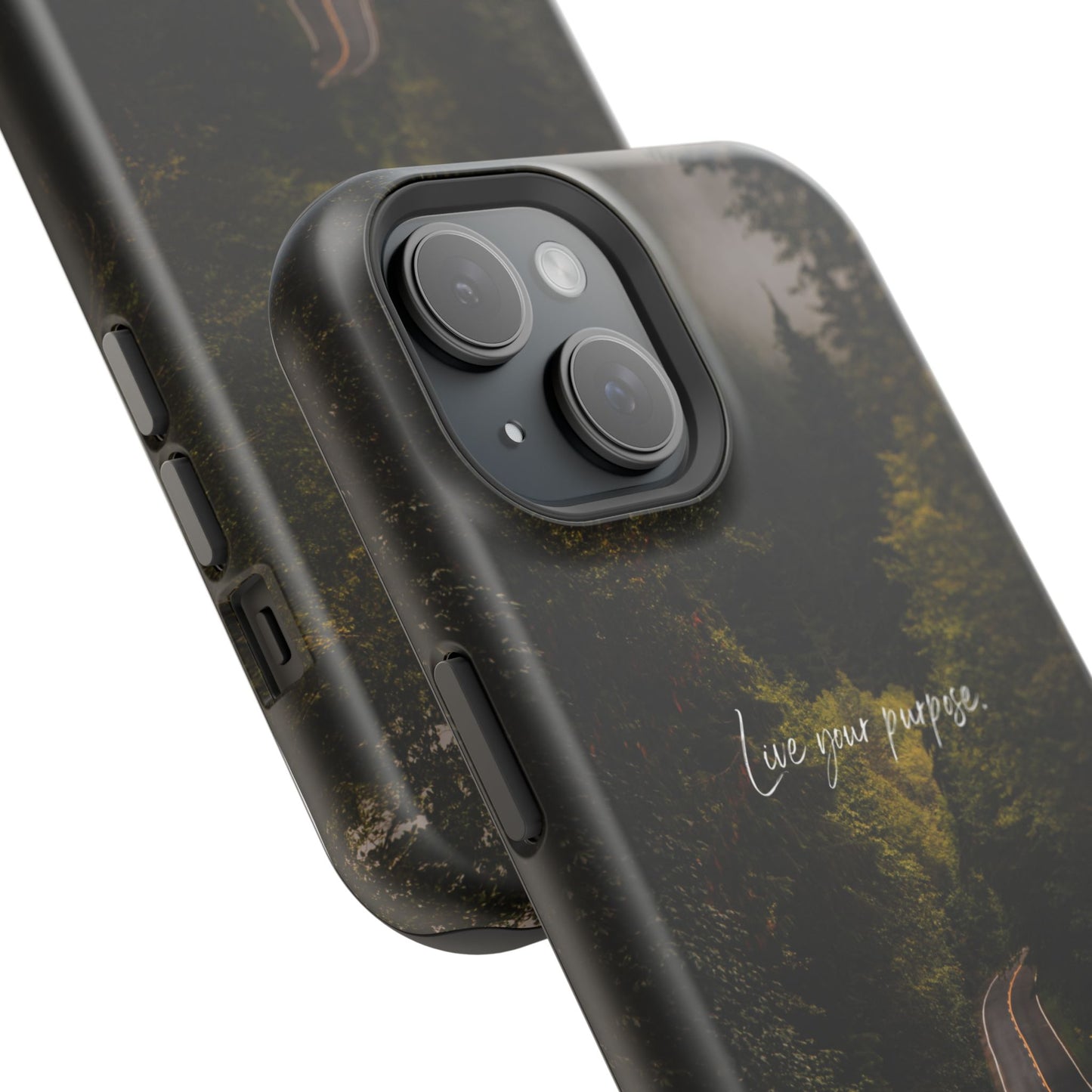 Inspirational Magnetic Tough Case - 'Live Your Purpose' Nature Design for iPhone