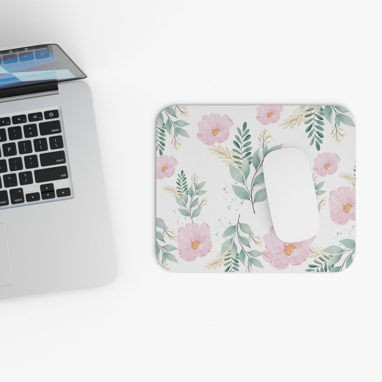 Floral Mouse Pad - Vibrant Pink Flower Design for Home Office