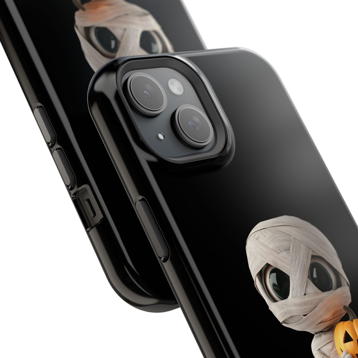 Halloween Mummy Pumpkin Phone Case, Cute Monster Tough Cover, Fall Festivities Accessory, Spooky Kid-Friendly Gift, Mobile Protective Gear