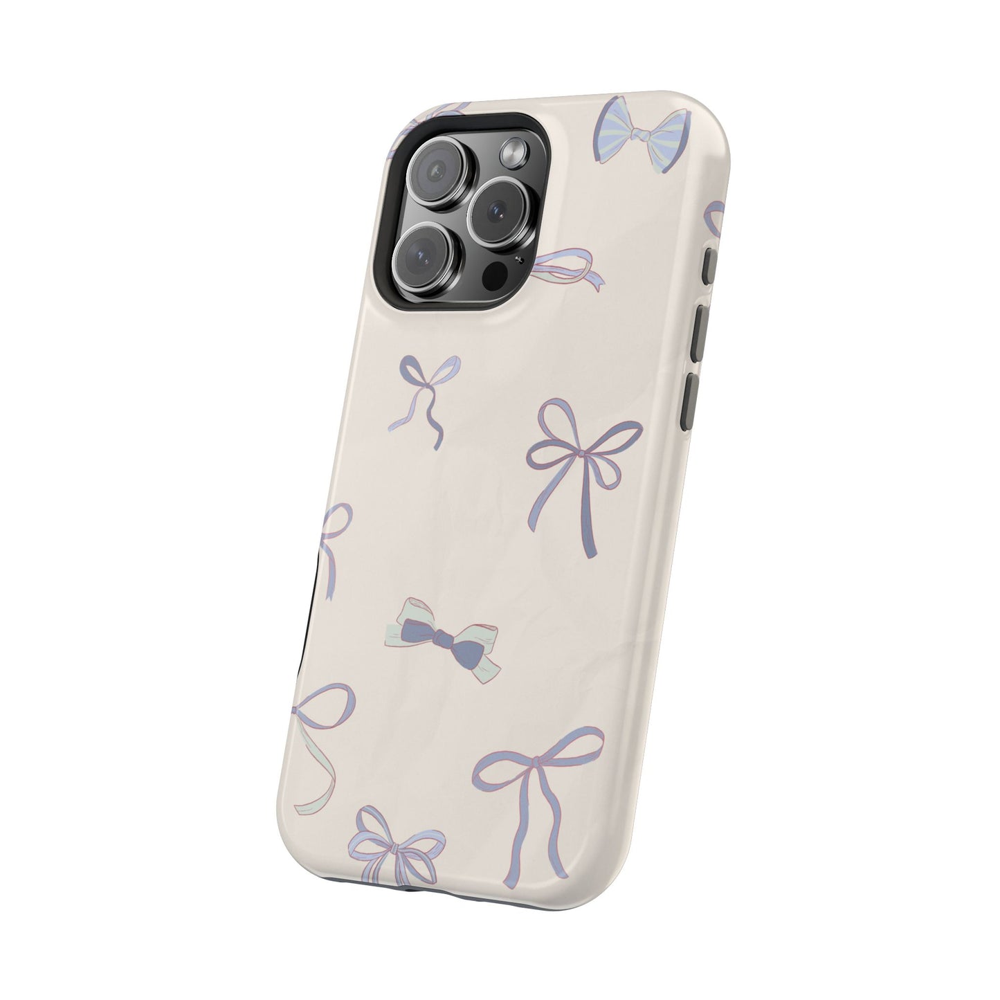 Chic Bow Pattern Magnetic Tough Cases, Stylish Phone Protection, Gift for Her, Birthday, Cute Accessories, Trendy Tech