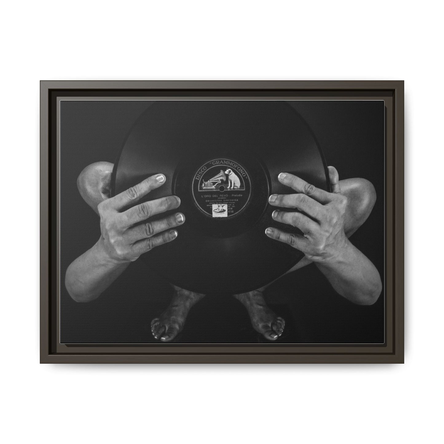 Framed Vinyl Art Print, Music Decor, Home Office Wall Art, Gift for Music Lovers, Black and White Artwork, Unique Home Decoration