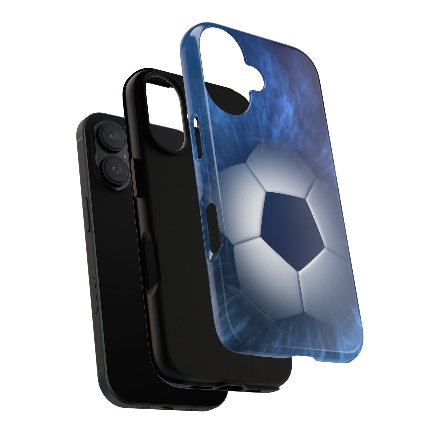 Soccer Phone Case - Tough Cases, Sports Phone Cover, Football Lover Gift, Durable Case, Blue Soccer Design