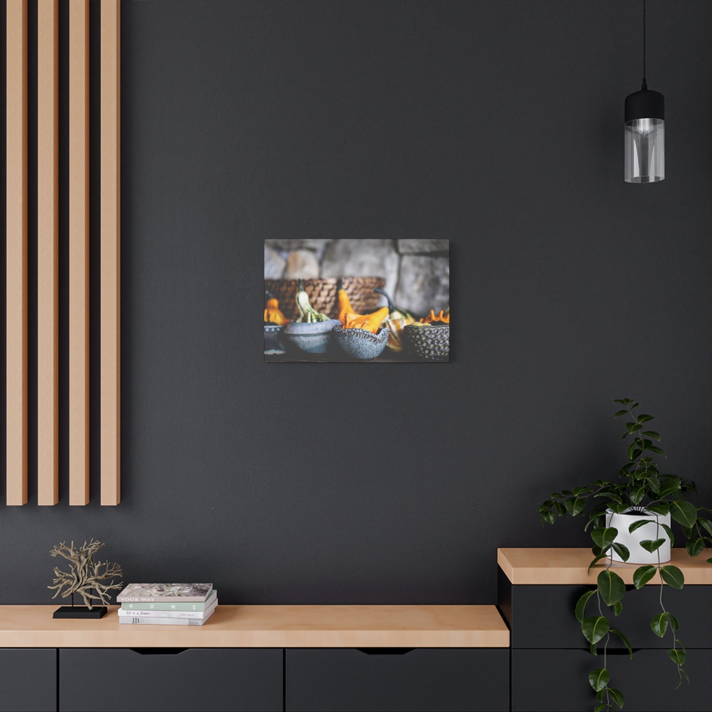 Rustic Canvas Wall Art - Autumn Harvest Decor, Farmhouse Print for Cozy Spaces, Decorative Home Accent, Gift for Nature Lovers