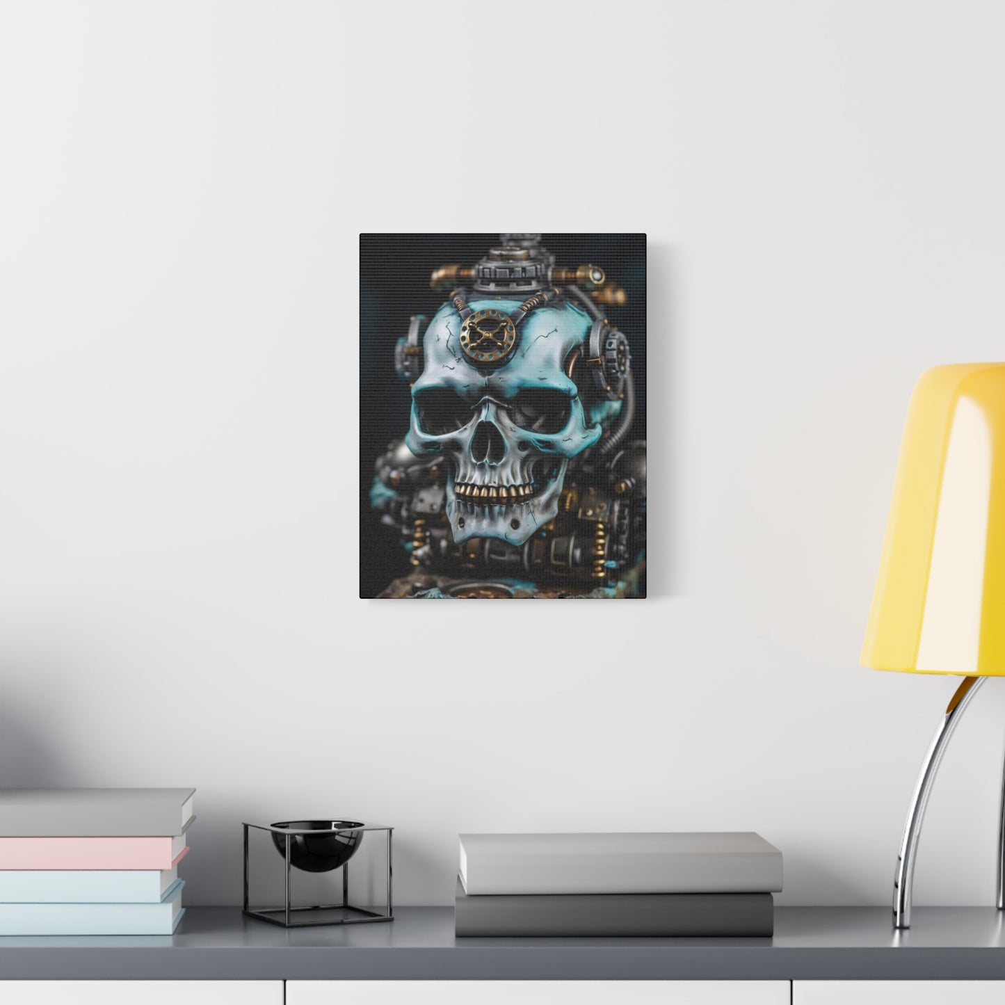Steampunk Skull Canvas Print, Gothic Decor, Wall Art, Home Decor, Unique Gift Idea, Masculine Art Piece