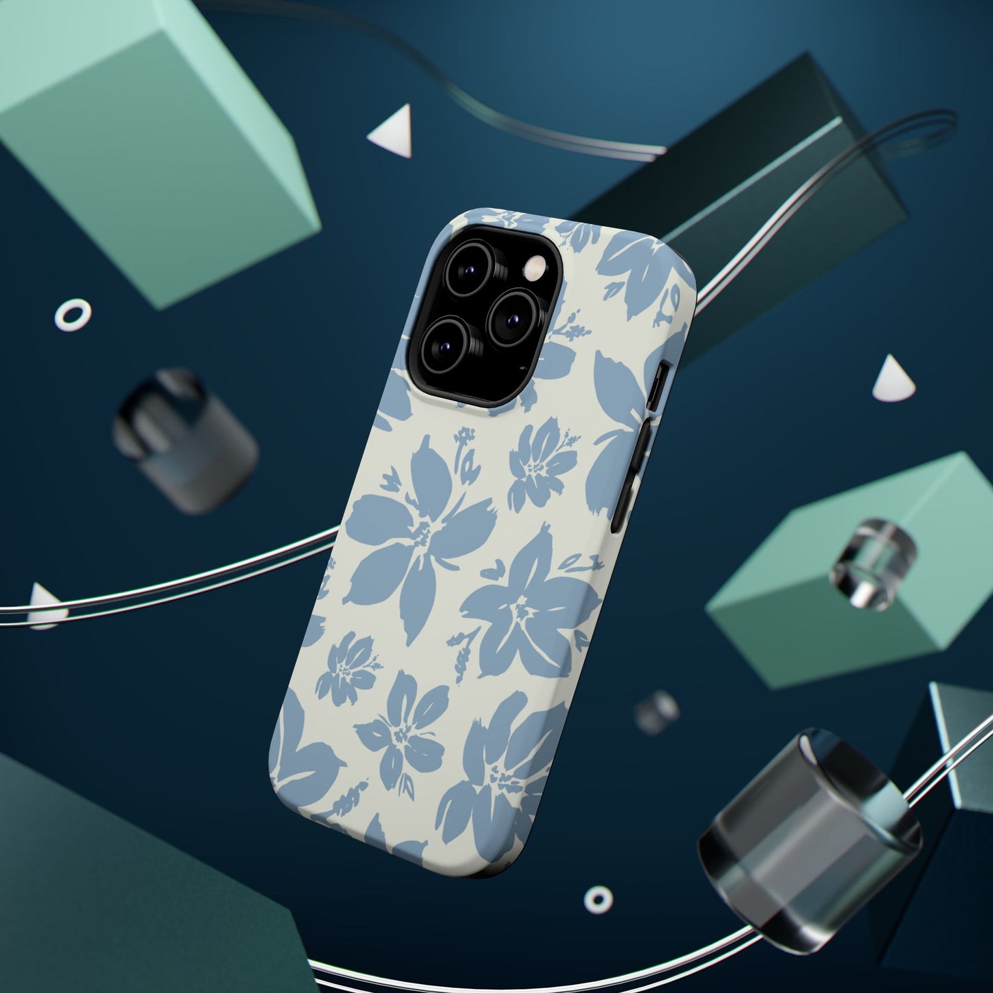 Floral Magnetic Tough Case - Stylish Protection for Your Phone