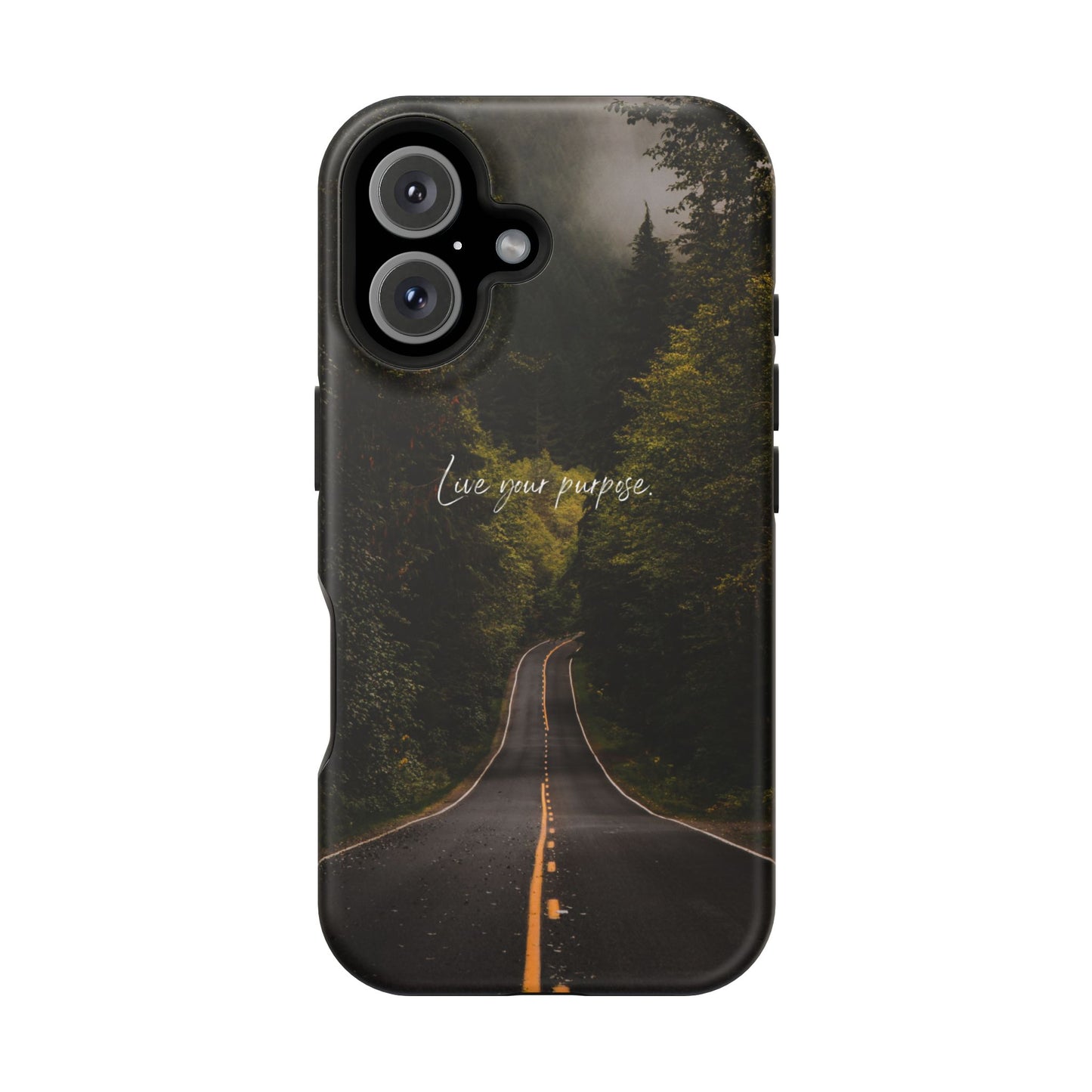 Inspirational Magnetic Tough Case - 'Live Your Purpose' Nature Design for iPhone