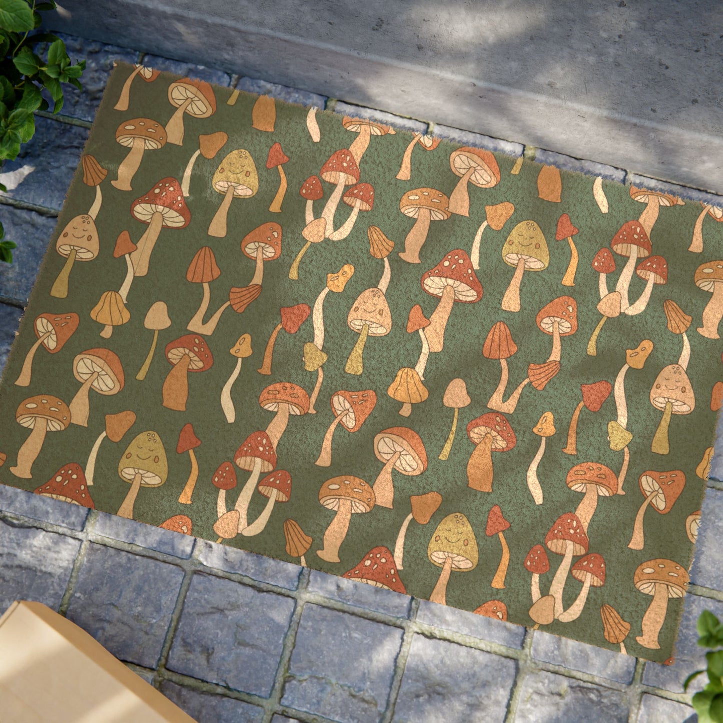 Whimsical Mushroom Doormat - Cozy Entryway Decor, Welcome Mat, Fungi Lover's Gift, Fall Home Accent, Outdoor Rug