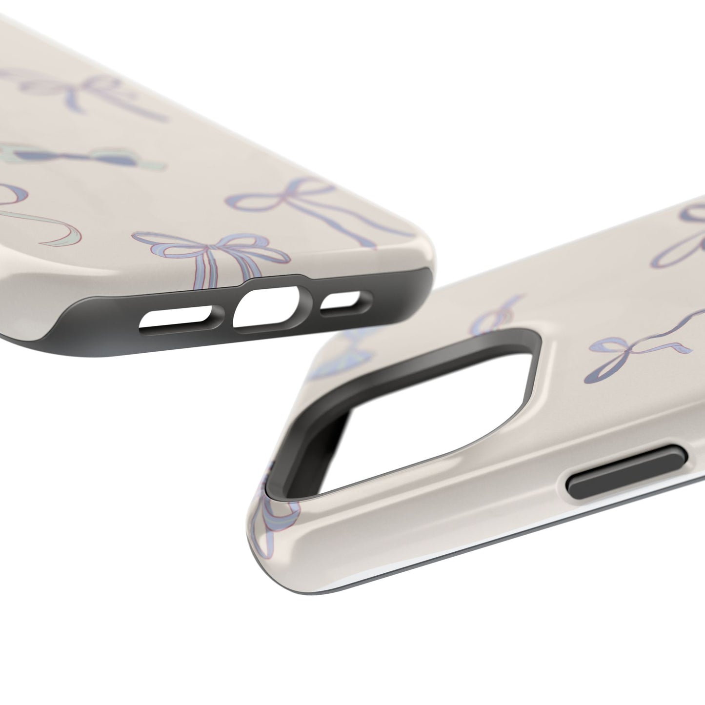 Chic Bow Pattern Magnetic Tough Cases, Stylish Phone Protection, Gift for Her, Birthday, Cute Accessories, Trendy Tech