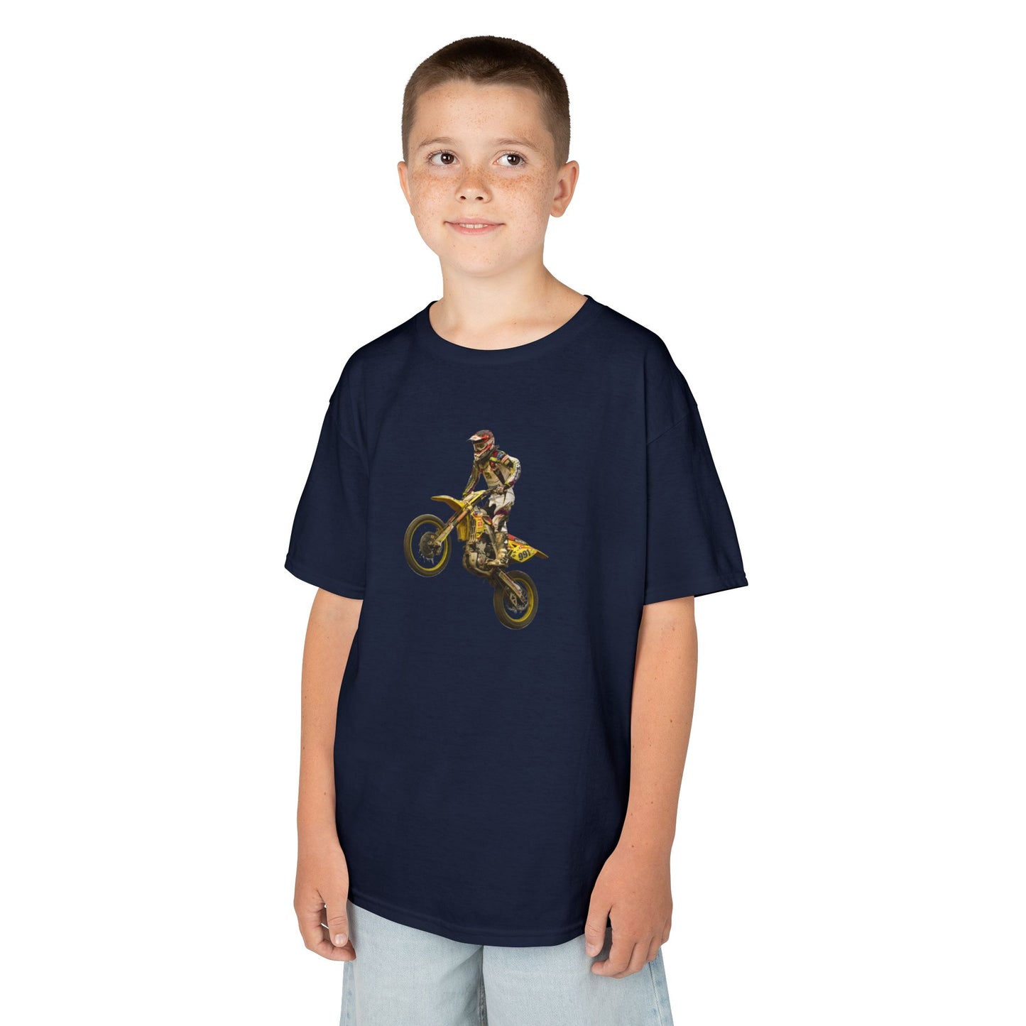 Kids Motocross T-Shirt - Fun Active Wear for Young Riders, Great for Birthdays, Christmas Gifts, Sports Events, Everyday Use