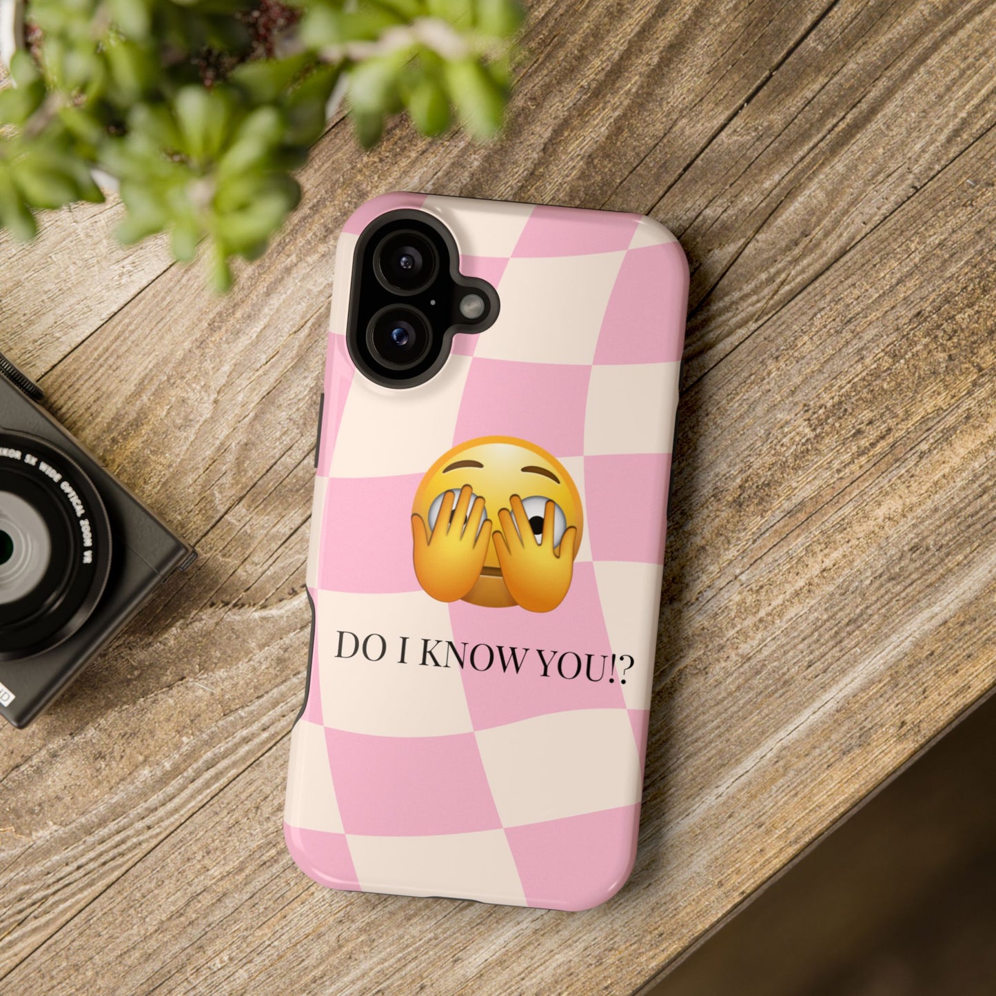 Funny Magnetic Tough Case - "Do I Know You?" Emoji Design