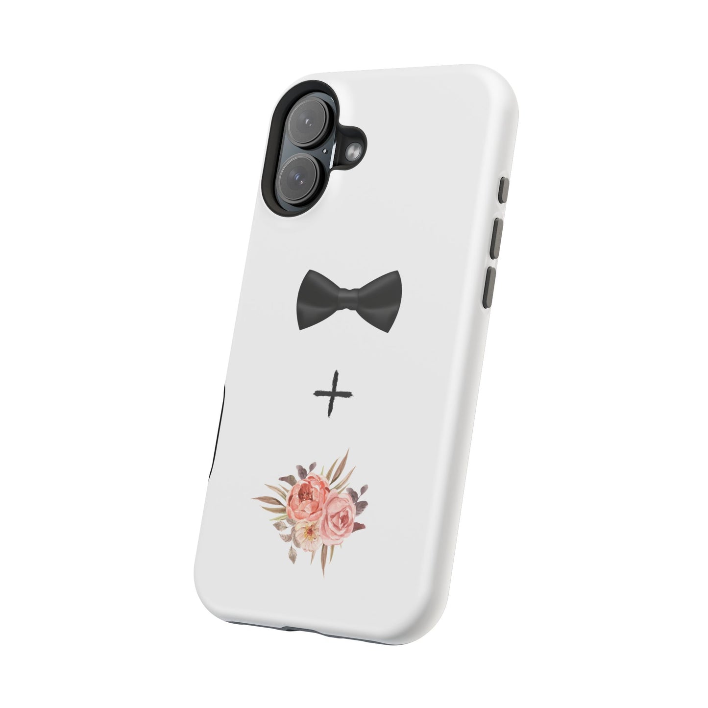 Floral Bow Tie Magnetic Tough Case - Elegant Phone Protection