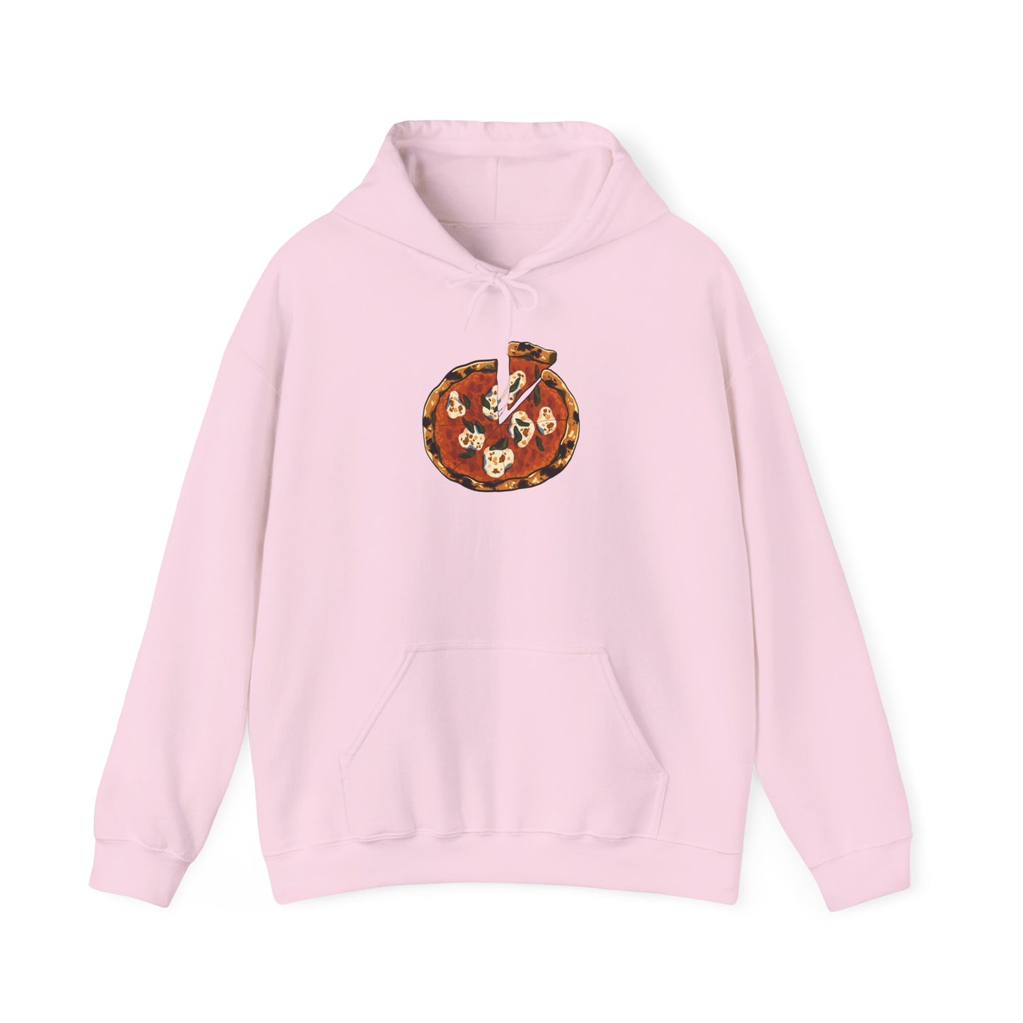 Italian Pizza Unisex Hooded Sweatshirt with Floral Design, Perfect for Everyday Wear, Gift for Friends, Spring Fashion, Casual Comfort