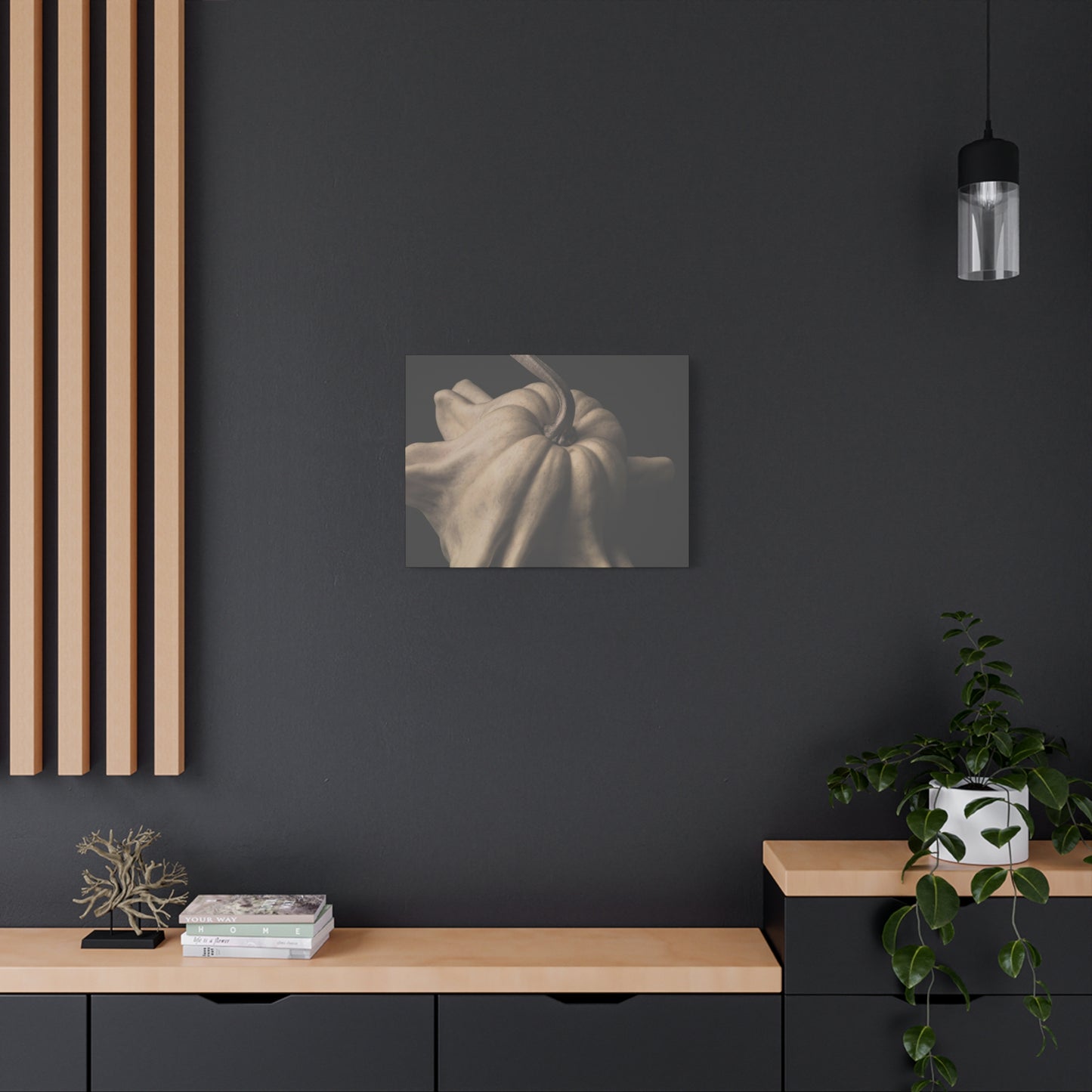 Elegant Pumpkin Canvas Art, Rustic Home Decor, Modern Wall Art, Fall Decor, Thanksgiving Gift, Autumn Vibes, Minimalist Design