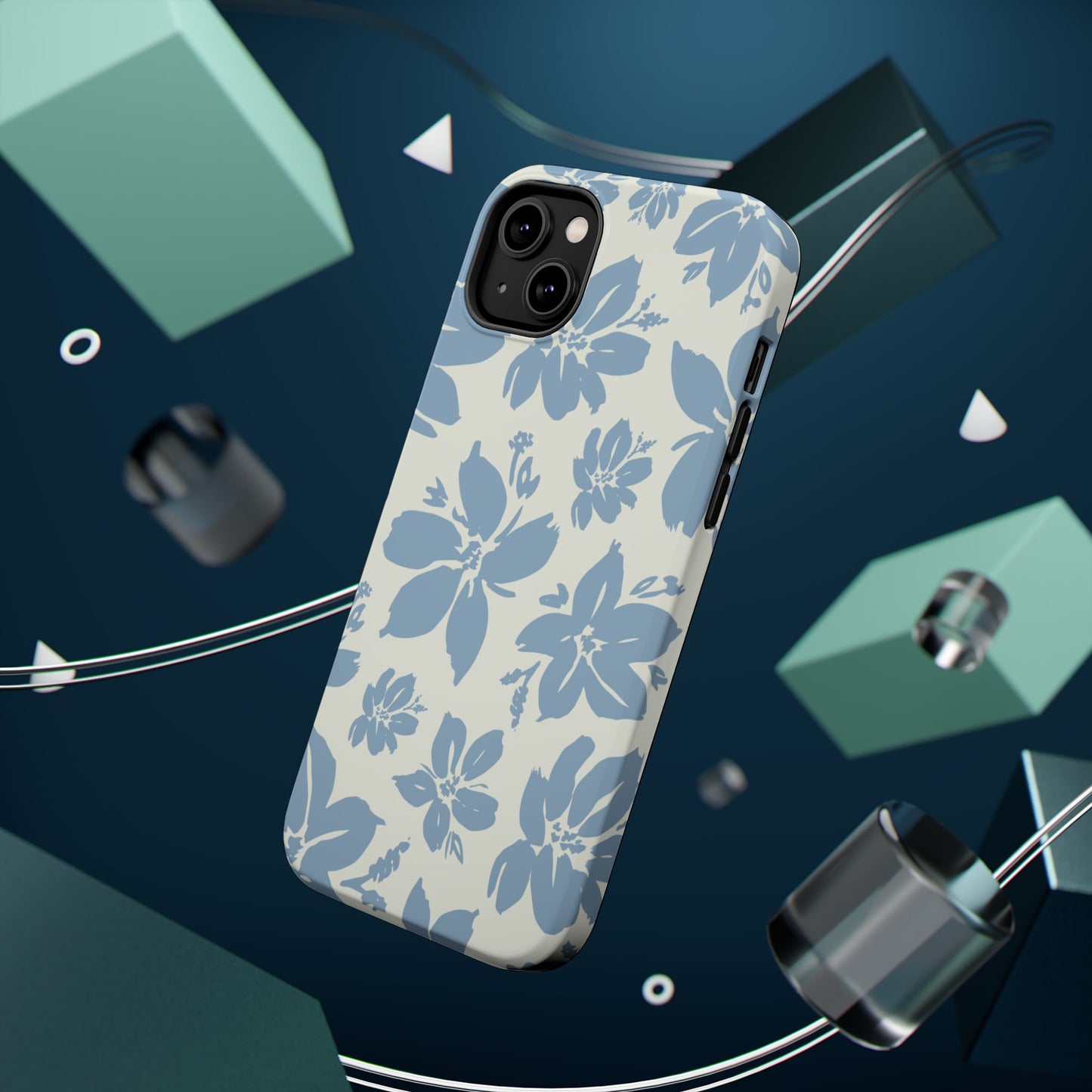 Floral Magnetic Tough Case - Stylish Protection for Your Phone