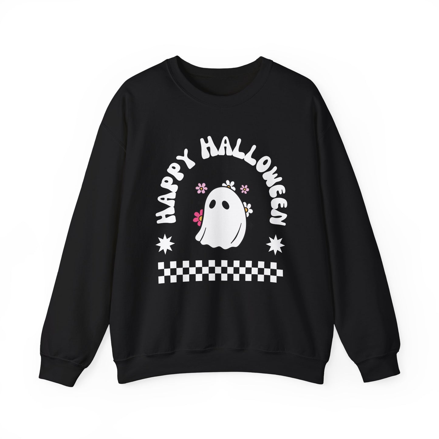 Halloween Ghost Sweatshirt, Cozy Unisex Crewneck, Fall Apparel, Spooky Season Top, Halloween Gift, Festival Clothing
